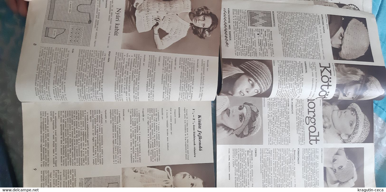 1977 Fürge Ujjak HUNGARY VINTAGE WOMAN FASHION handicrafts crochet LOT MAGAZINE NEWSPAPERS CHILDREN KNITTING WOOLWORK