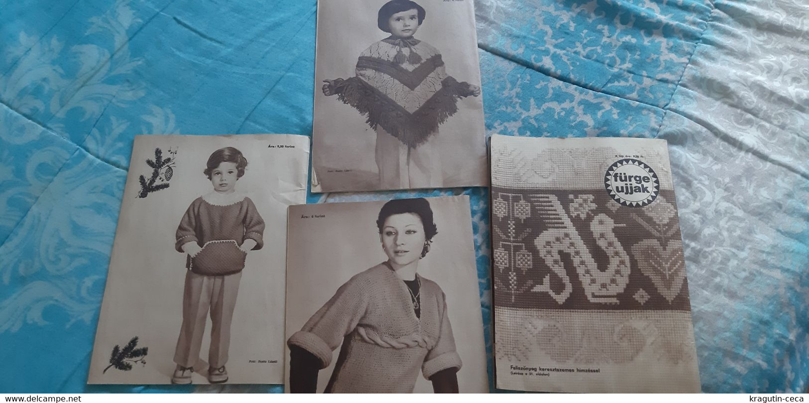 1977 Fürge Ujjak HUNGARY VINTAGE WOMAN FASHION handicrafts crochet LOT MAGAZINE NEWSPAPERS CHILDREN KNITTING WOOLWORK