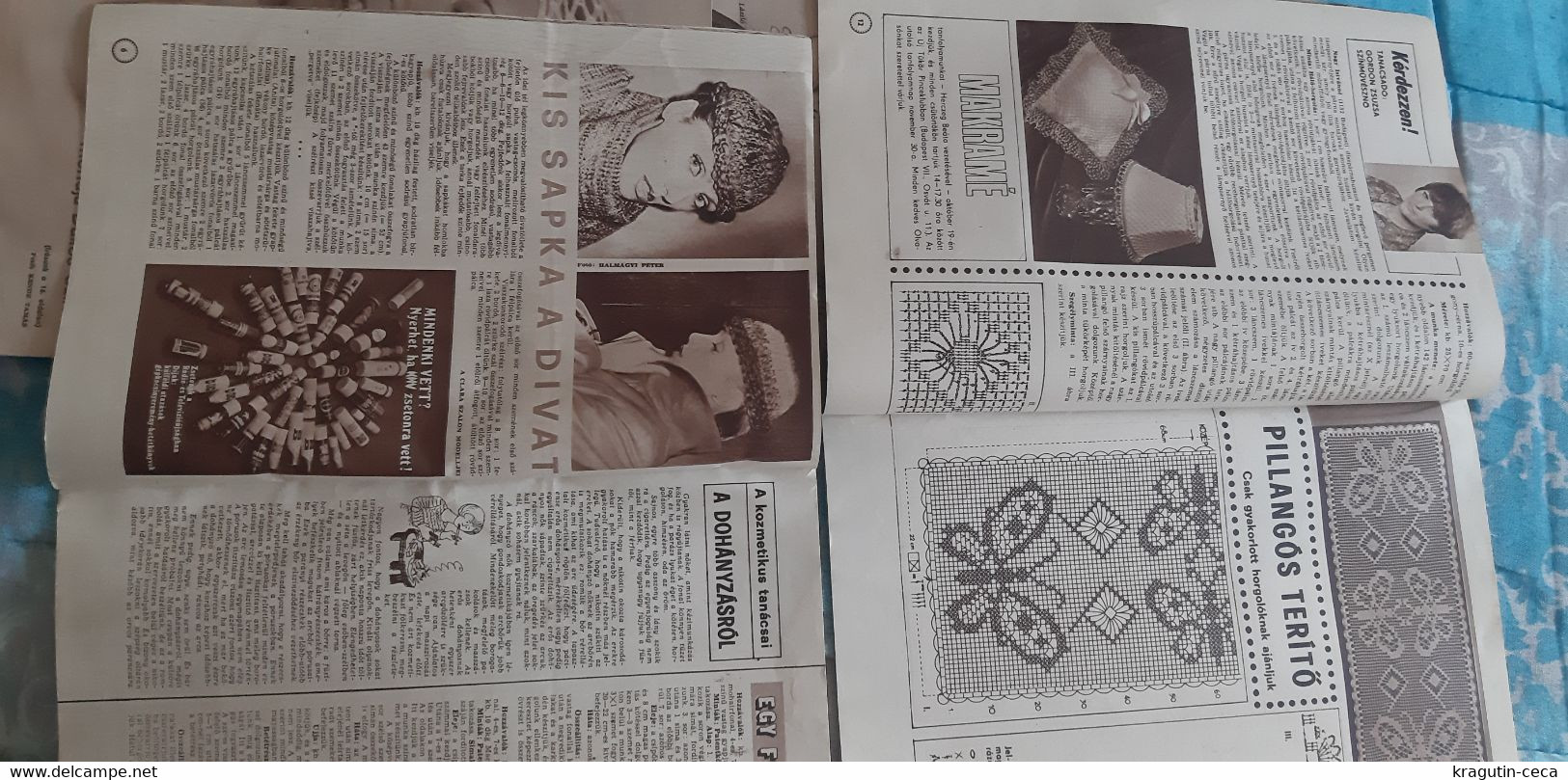 1978 Fürge Ujjak HUNGARY VINTAGE WOMAN FASHION handicrafts crochet LOT MAGAZINE NEWSPAPERS KNIT WOOLWORK Andrea Drahota