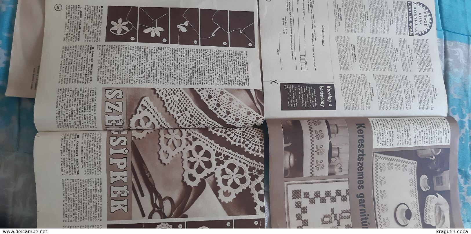 1978 Fürge Ujjak HUNGARY VINTAGE WOMAN FASHION handicrafts crochet LOT MAGAZINE NEWSPAPERS KNIT WOOLWORK Andrea Drahota