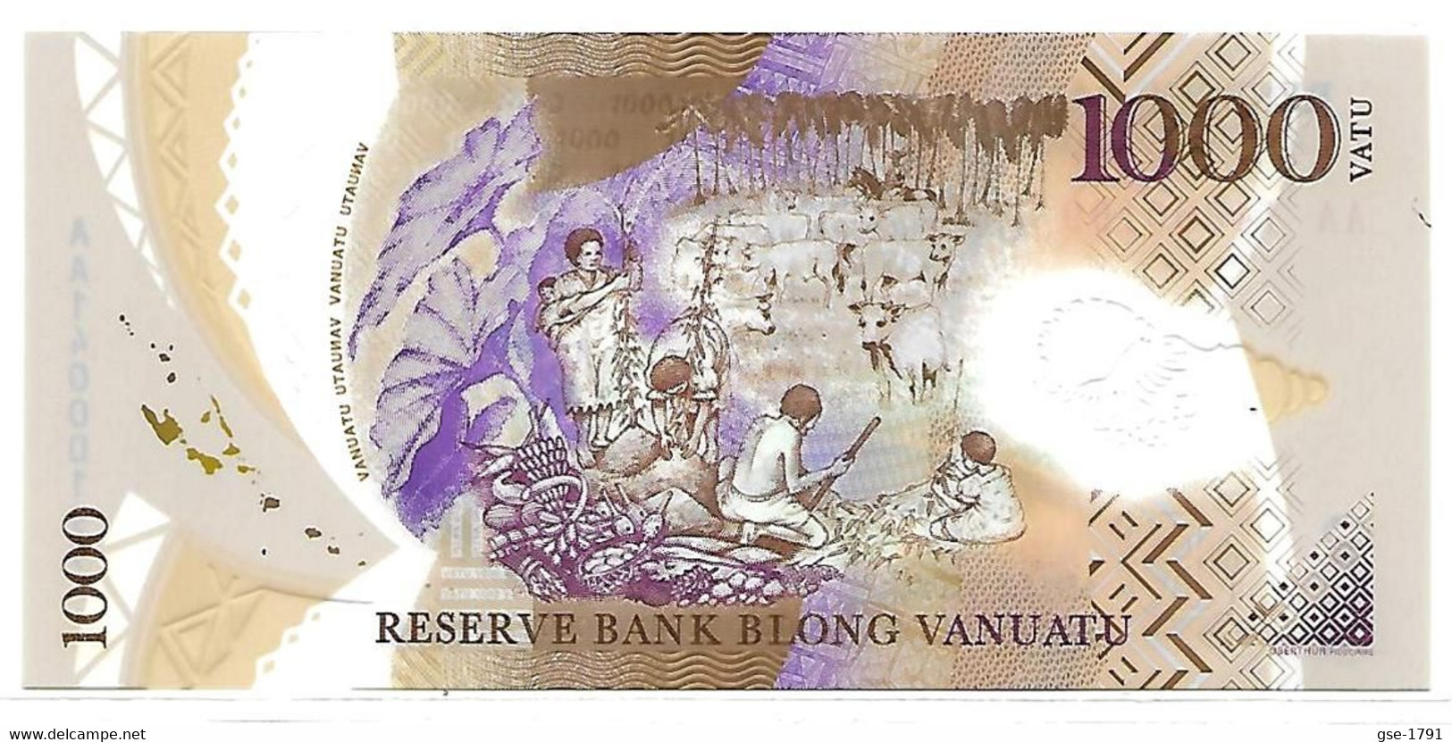 VANUATU  1000 VATU POLYMERE  2014  Petit Numéro NEUF - Vanuatu