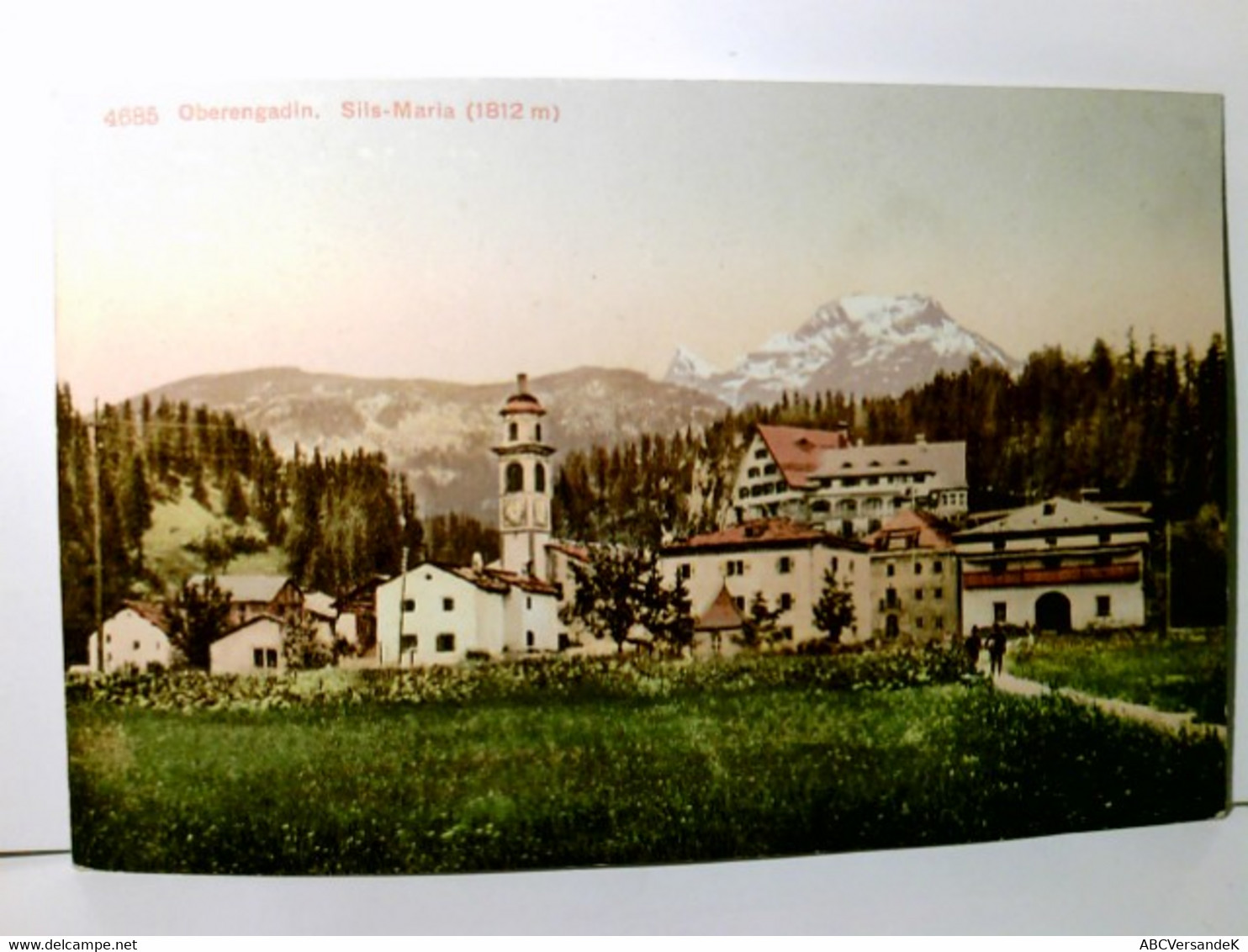 Sils - Maria. Oberengadin. Schweiz. Alte Ansichtskarte / Postkarte Farbig, Ungel. Ca 1910 ?. Blick über Ort U. - Sils Im Engadin/Segl