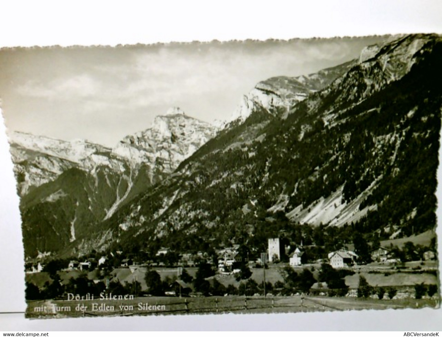 Dörfli Silenen Mit Turm Der Edlen Von Silenen. Amsteg. Schweiz. Alte Ansichtskarte / Postkarte S/w, Ungel. Ca - Silenen