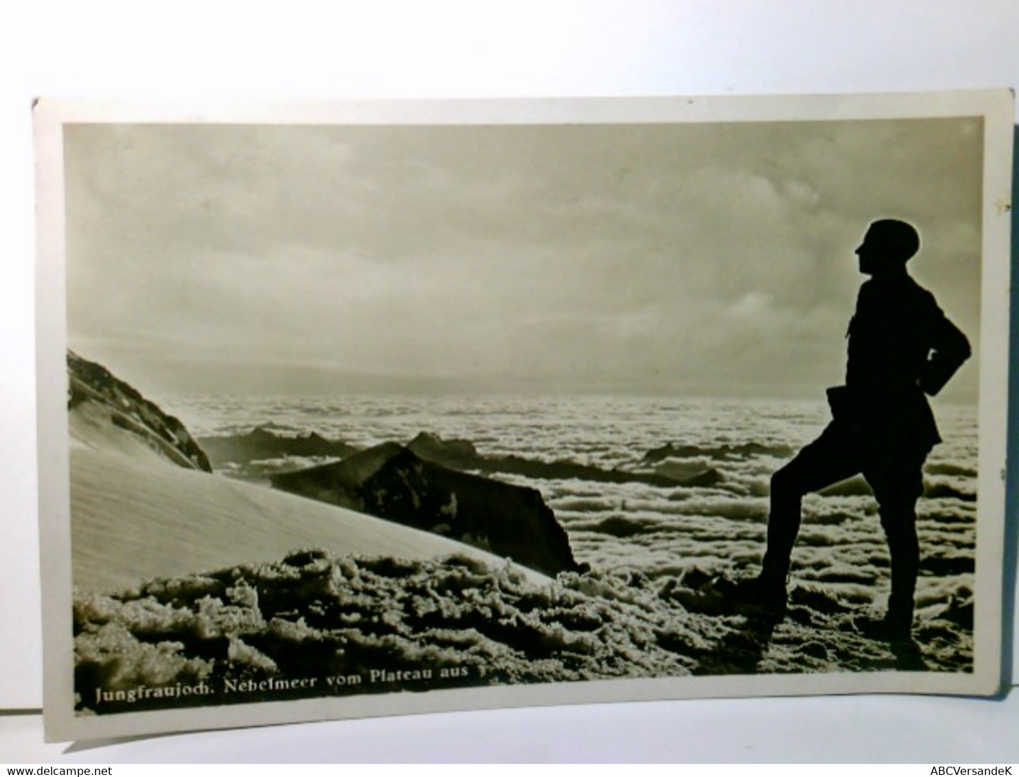 Jungfraujoch. Nebelmeer Vom Plateau Aus. Schweiz. Alte Ansichtskarte / Postkarte S/w, Gel. 1929. Gebirgspanora - Elm