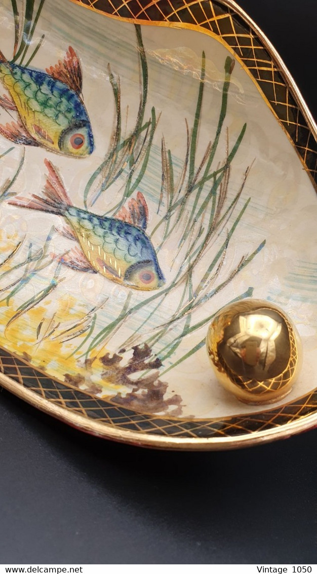 ✅ Coupelle Faïence Hubert BEQUET 1950 TBE Poisson #madeinbelgium  #ceramique #rare #objetdecollection - Béquet (BEL)