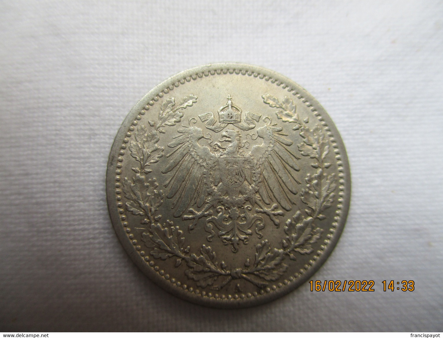 Germany 1/2 Reich Mark 1914 A - 50 Pfennig