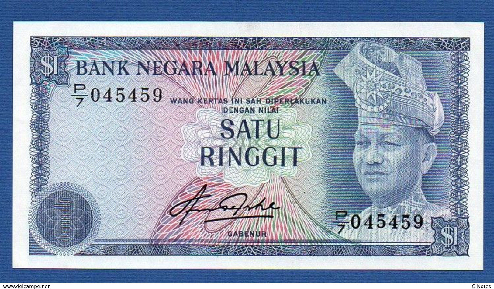 MALAYSIA - P.13b – 1 Ringgit ND (1981) AUNC / Serie N. P/7 045459 - Malaysia