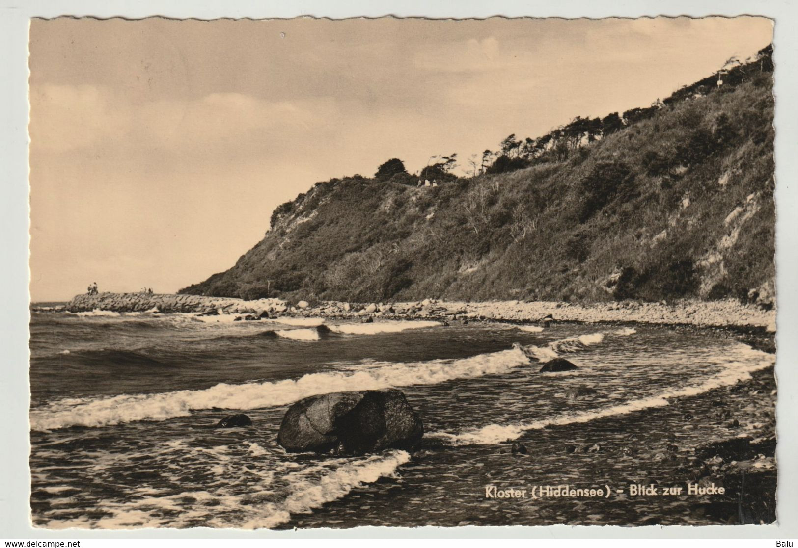 AK S/w Kloster (Hiddensee) - Blick Zur Hucke 1962. 2 Scans. Postalisch Gelaufen - Hiddensee