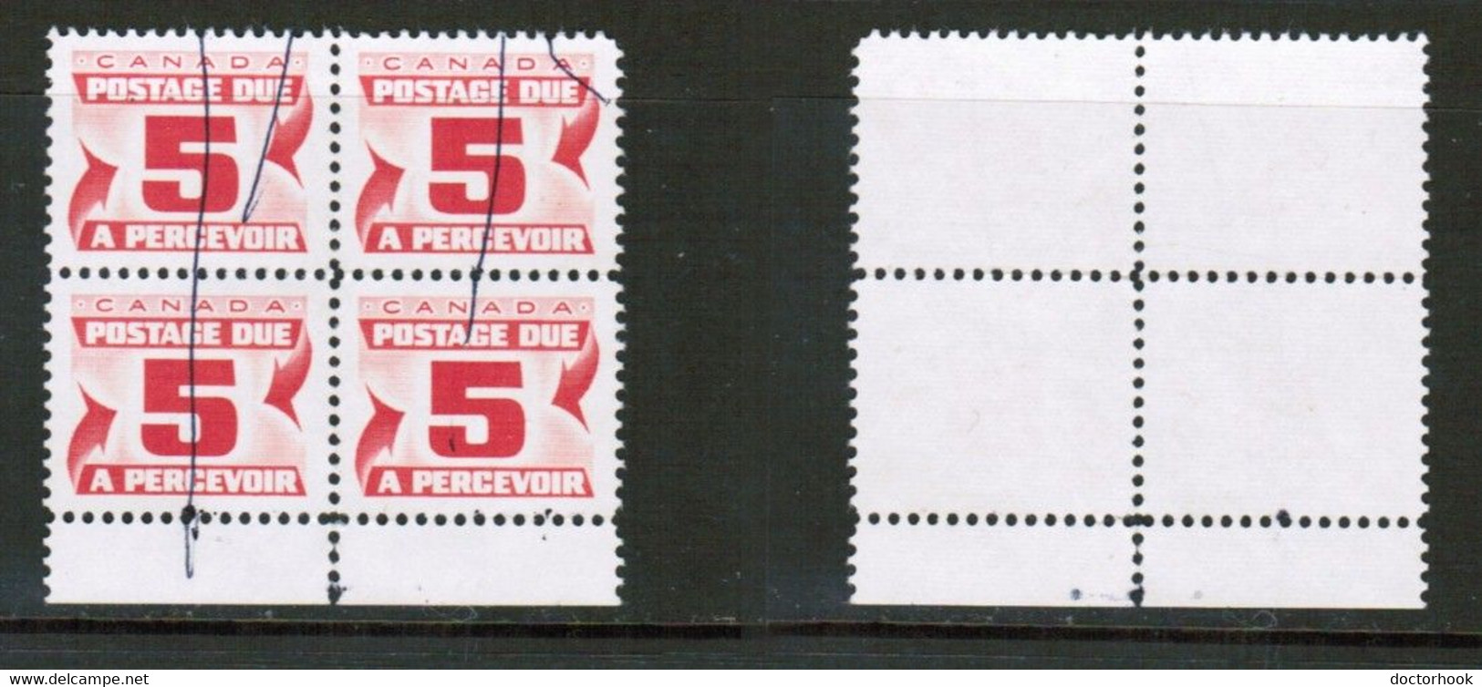 CANADA   Scott # J 25 USED BLOCK OF 4 (CONDITION AS PER SCAN) (CAN-133) - Port Dû (Taxe)