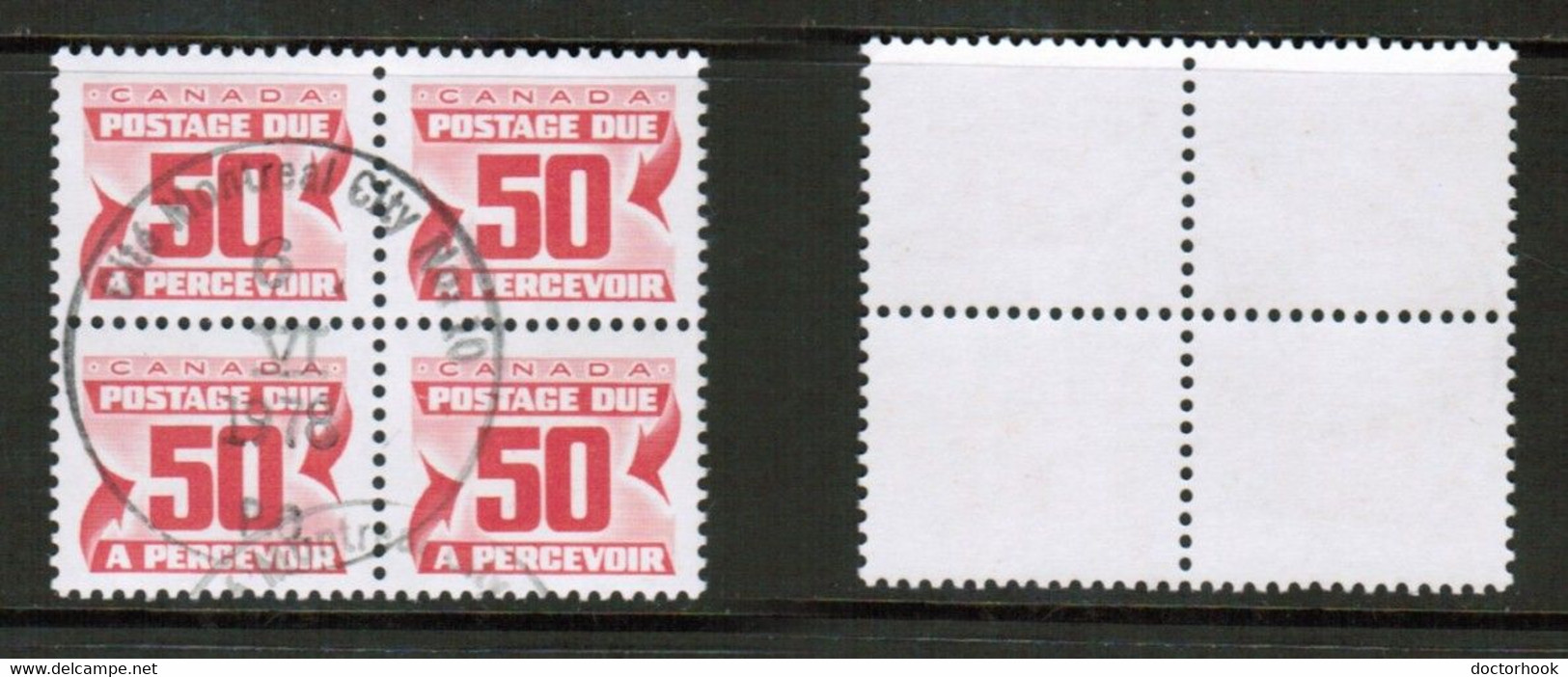 CANADA   Scott # J 40 USED BLOCK OF 4 (CONDITION AS PER SCAN) (CAN-136) - Portomarken