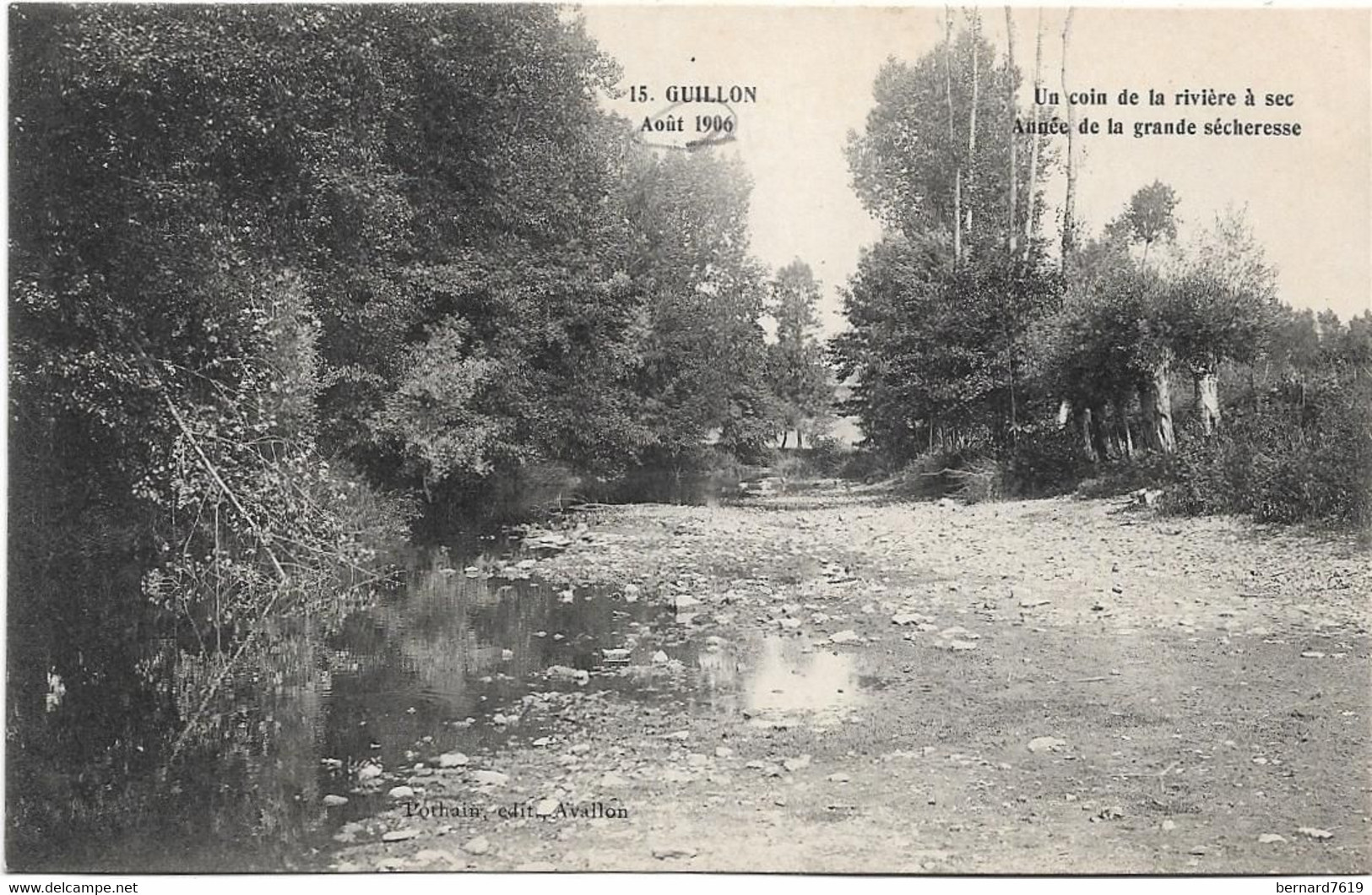 89  Guillon  -   Un Coin De La Riviere A Sec  Annee De La Grande Secheresse  Aout 1906 - Guillon