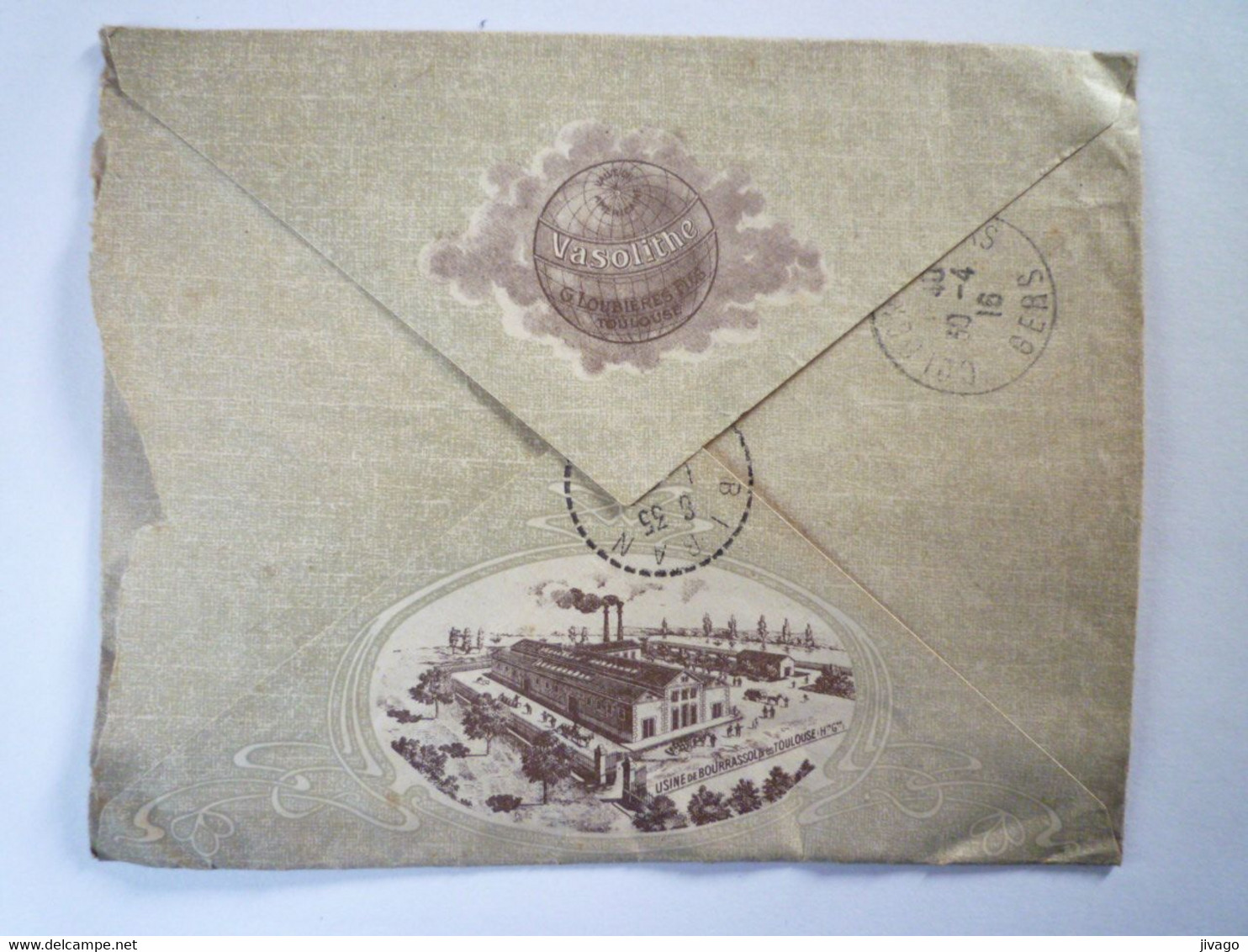 2022 - 1612  Enveloppe Illustrée  " G. LOUBIERES Fils  -  Toulouse "  1916   XXX - Non Classés