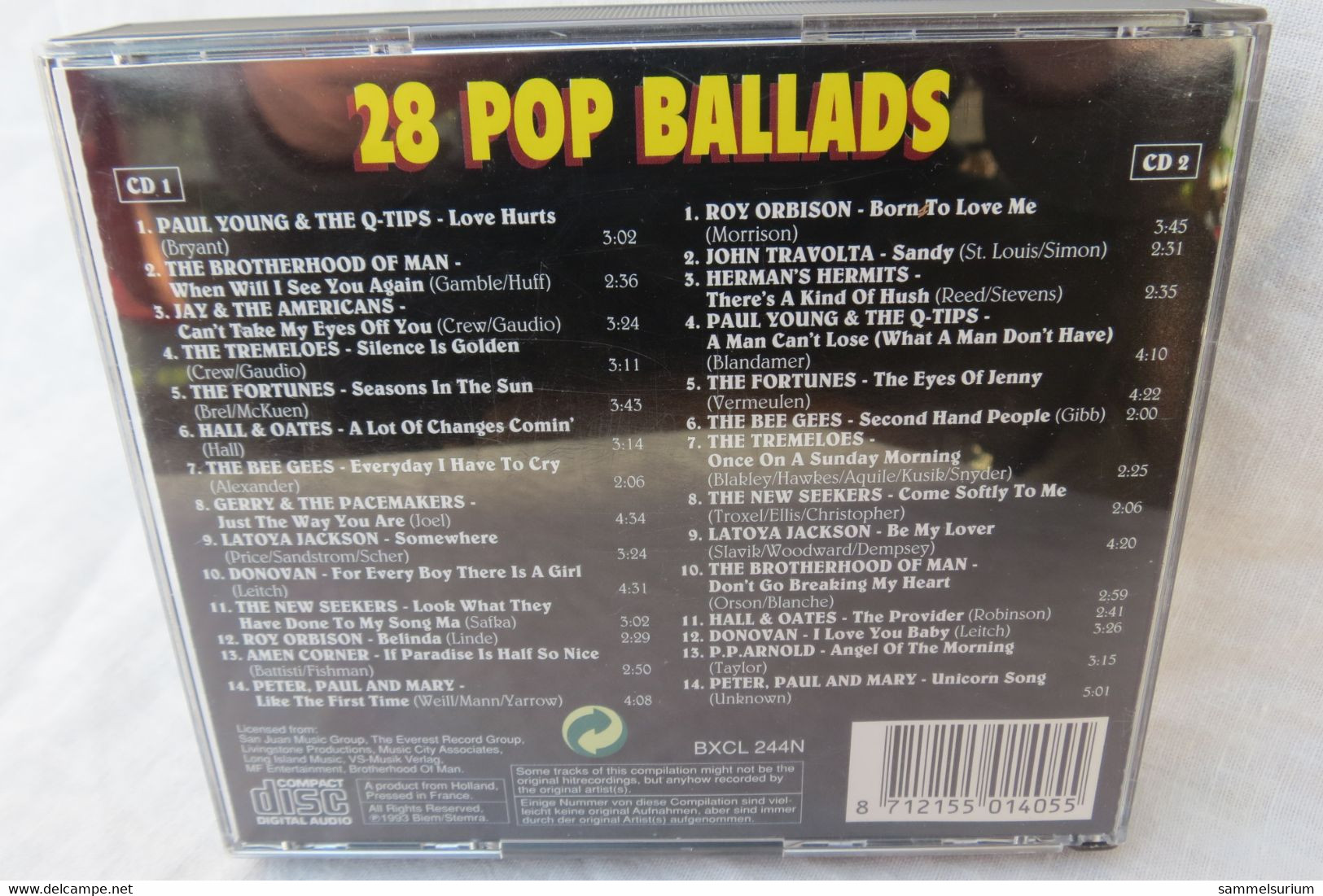 2 CDs "28 POP Ballads" Div. Interpreten - Hit-Compilations