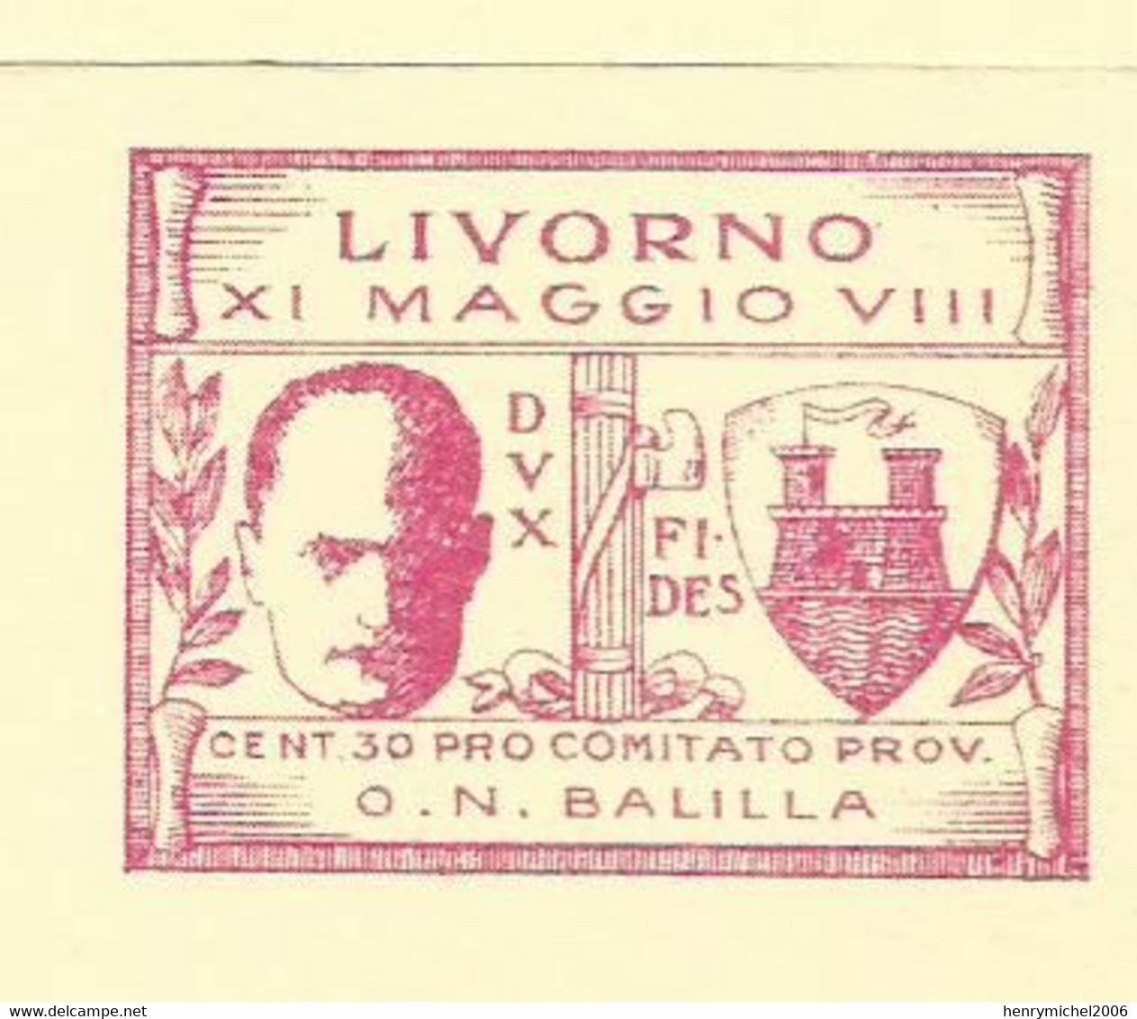 Italie Italia Italy Lot 7 Cartolines Livorno Maggio Il Duce ( Repro ) - Livorno