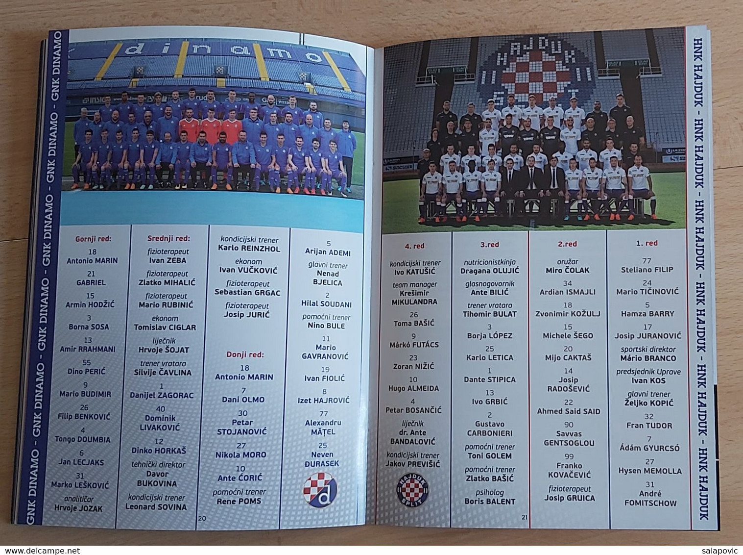 GNK DINAMO ZAGREB - HNK HAJDUK SPLIT 2018 finals of the Croatian Football Cup FOOTBALL CROATIA FOOTBALL MATCH PROGRAM