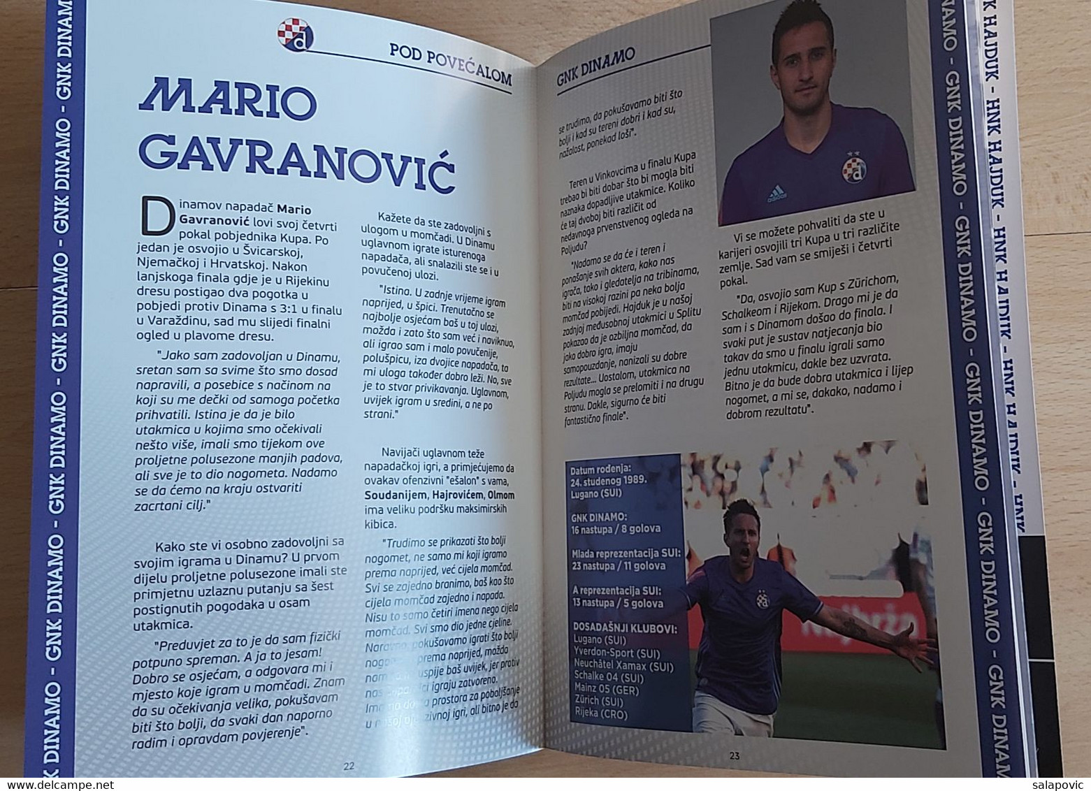 GNK DINAMO ZAGREB - HNK HAJDUK SPLIT 2018 finals of the Croatian Football Cup FOOTBALL CROATIA FOOTBALL MATCH PROGRAM