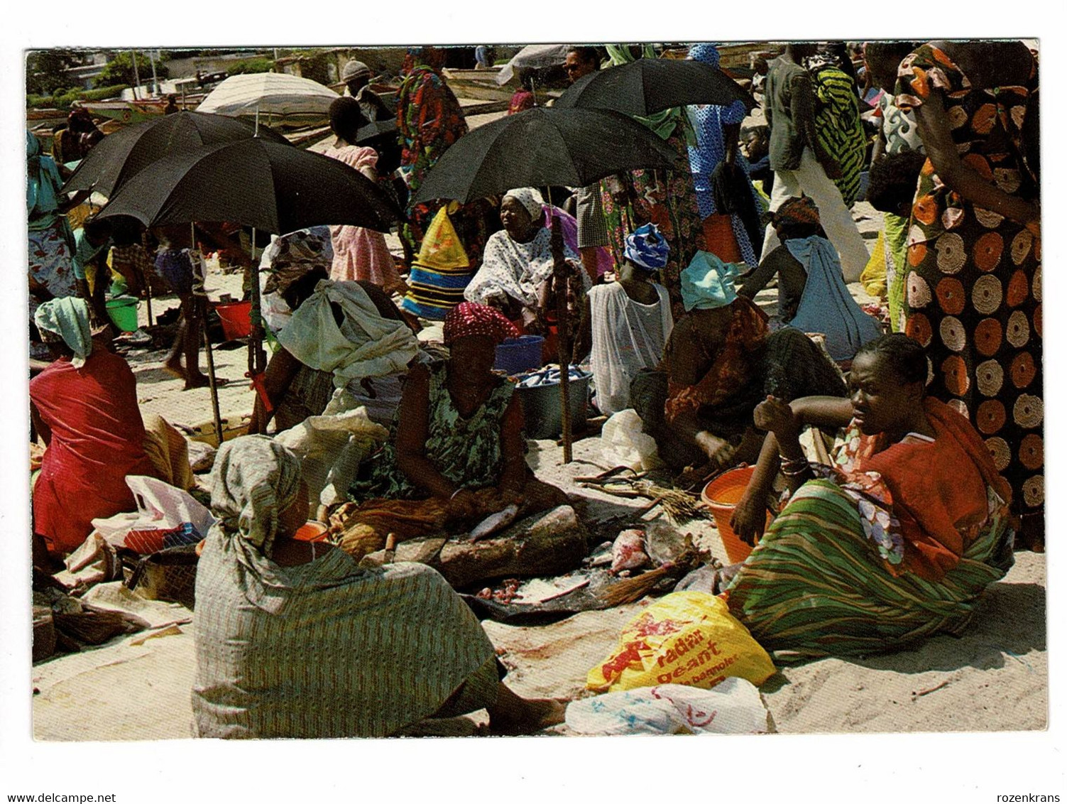 Senegal Fishmarket Marche Au Poisson De Soumbedioune Ethnique Ethnic Indigene CPA Native Afrique Africa - Senegal