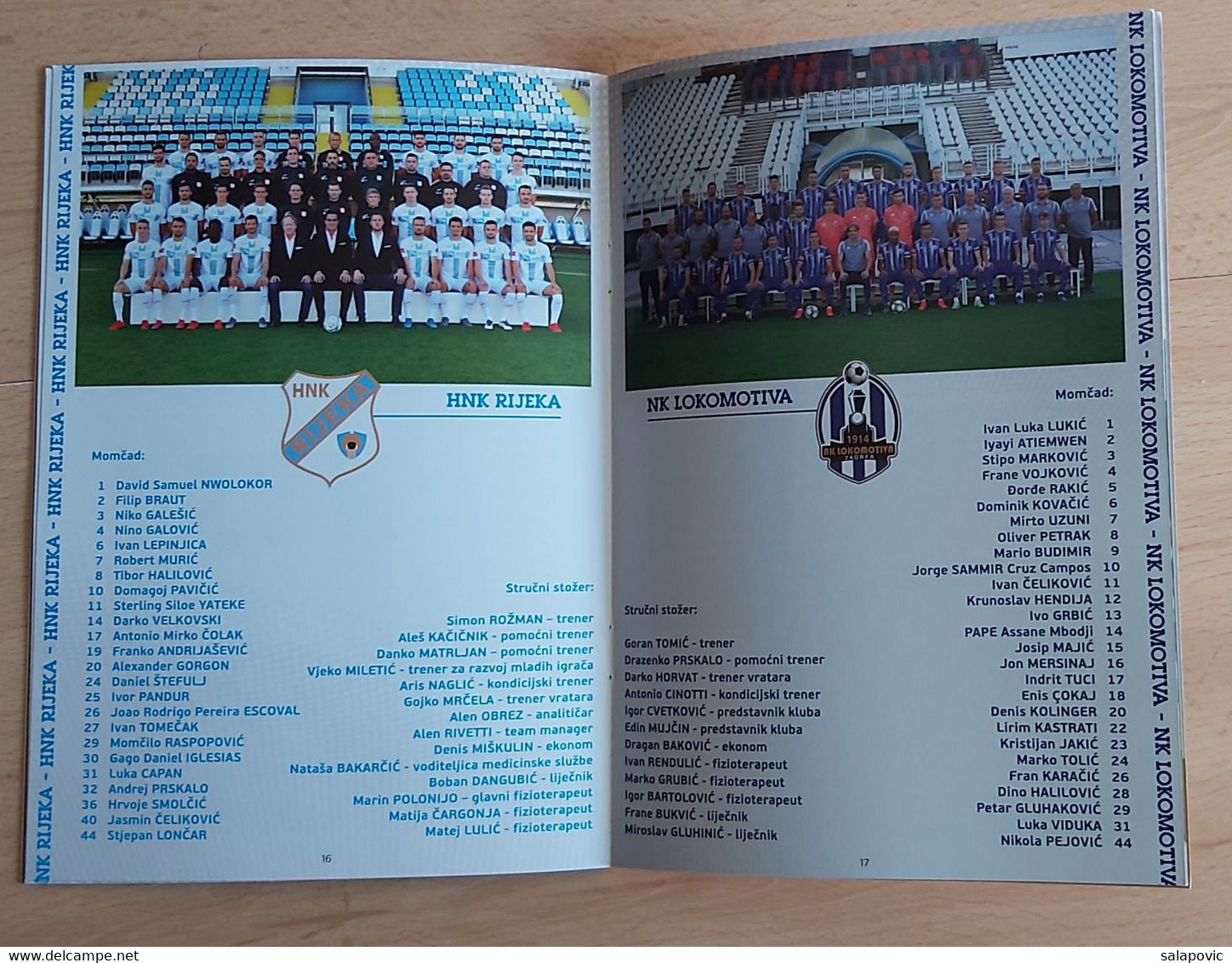 HNK Rijeka - NK Lokomotiva Zagreb  2020 finals of the Croatian Football Cup FOOTBALL CROATIA FOOTBALL MATCH PROGRAM