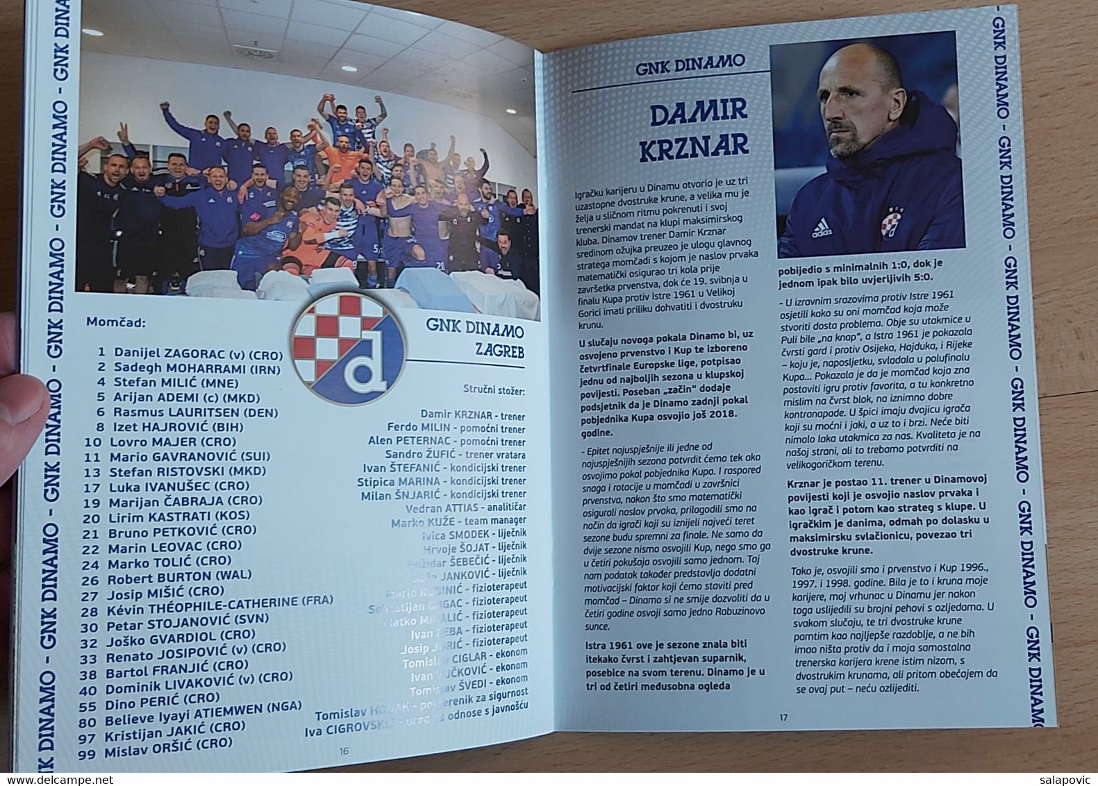 GNK Dinamo Zagreb - NK Istra Pula  2021 finals of the Croatian Football Cup FOOTBALL CROATIA FOOTBALL MATCH PROGRAM