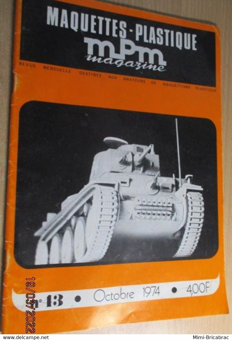 22-A 1e Revue De Maquettisme Plastique Années 60/70 : MPM N°43 Très Bon état ! Sommaire En Photo 3 - France