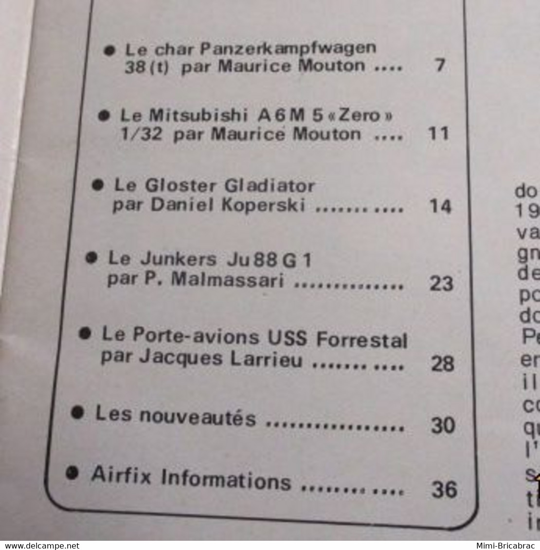 22-A 1e Revue De Maquettisme Plastique Années 60/70 : MPM N°43 Très Bon état ! Sommaire En Photo 3 - Francia