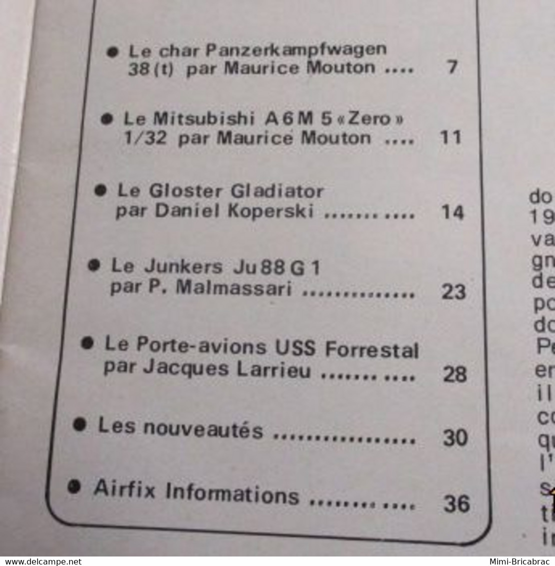 22-A 1e Revue De Maquettisme Plastique Années 60/70 : MPM N°43 Très Bon état ! Sommaire En Photo 3 - Frankreich
