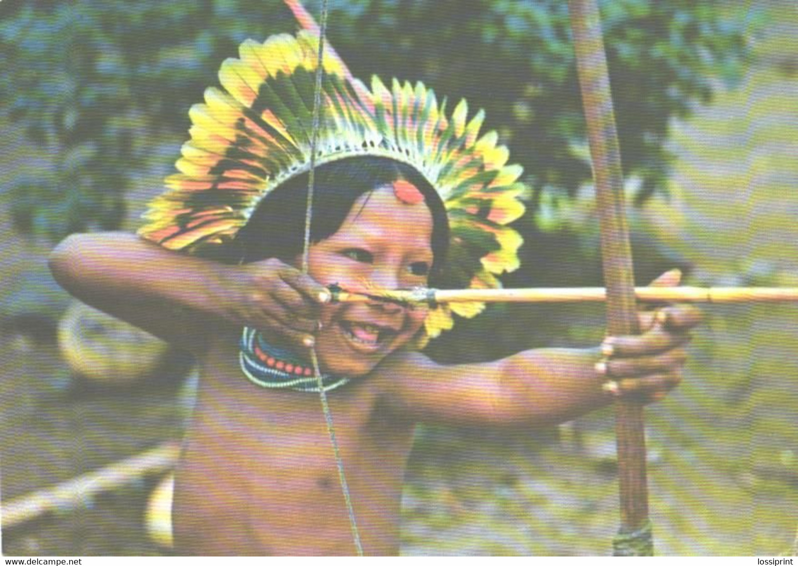 Brasil:Juruna Boy With Bow And Arrow, Xingu National Park - America