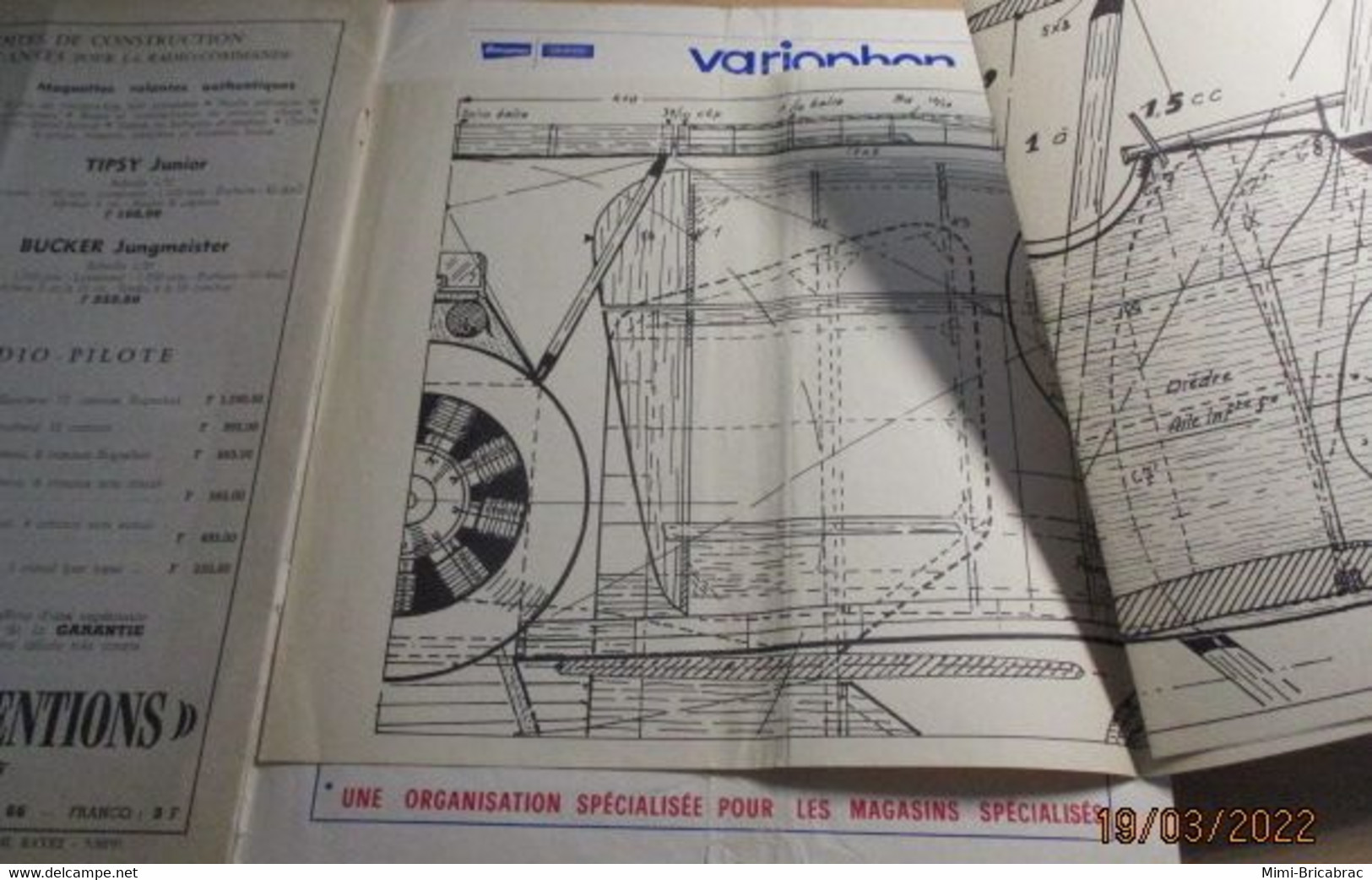 22-A 1e Revue De Maquettisme Années 50/60 : LE MODELE REDUIT D'AVION Avec Plan Inclus N°324 De 1966 - Avions & Hélicoptères
