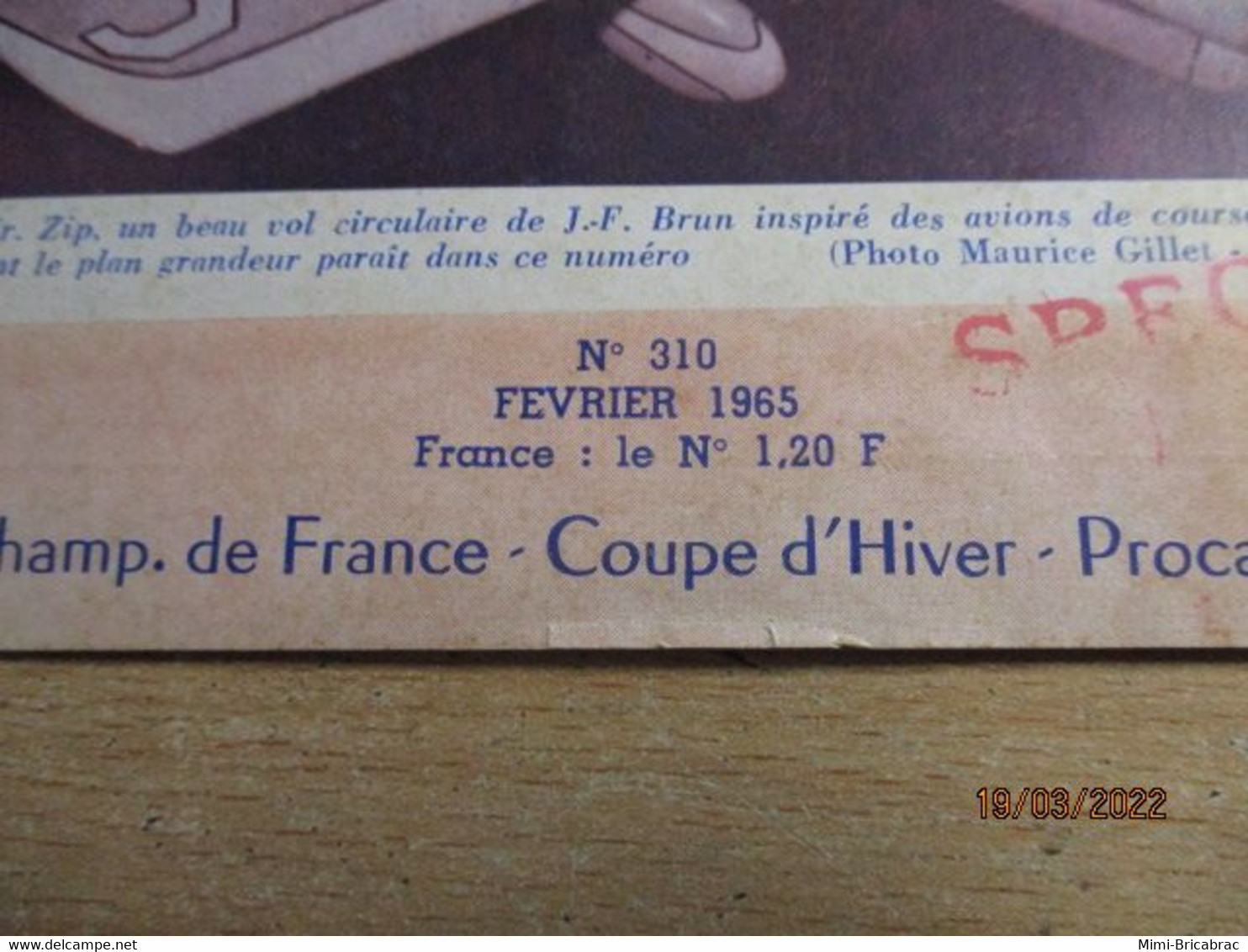 22-A 1e Revue De Maquettisme Années 50/60 : LE MODELE REDUIT D'AVION Avec Plan Inclus N°310 De 1965 - Aviones & Helicópteros