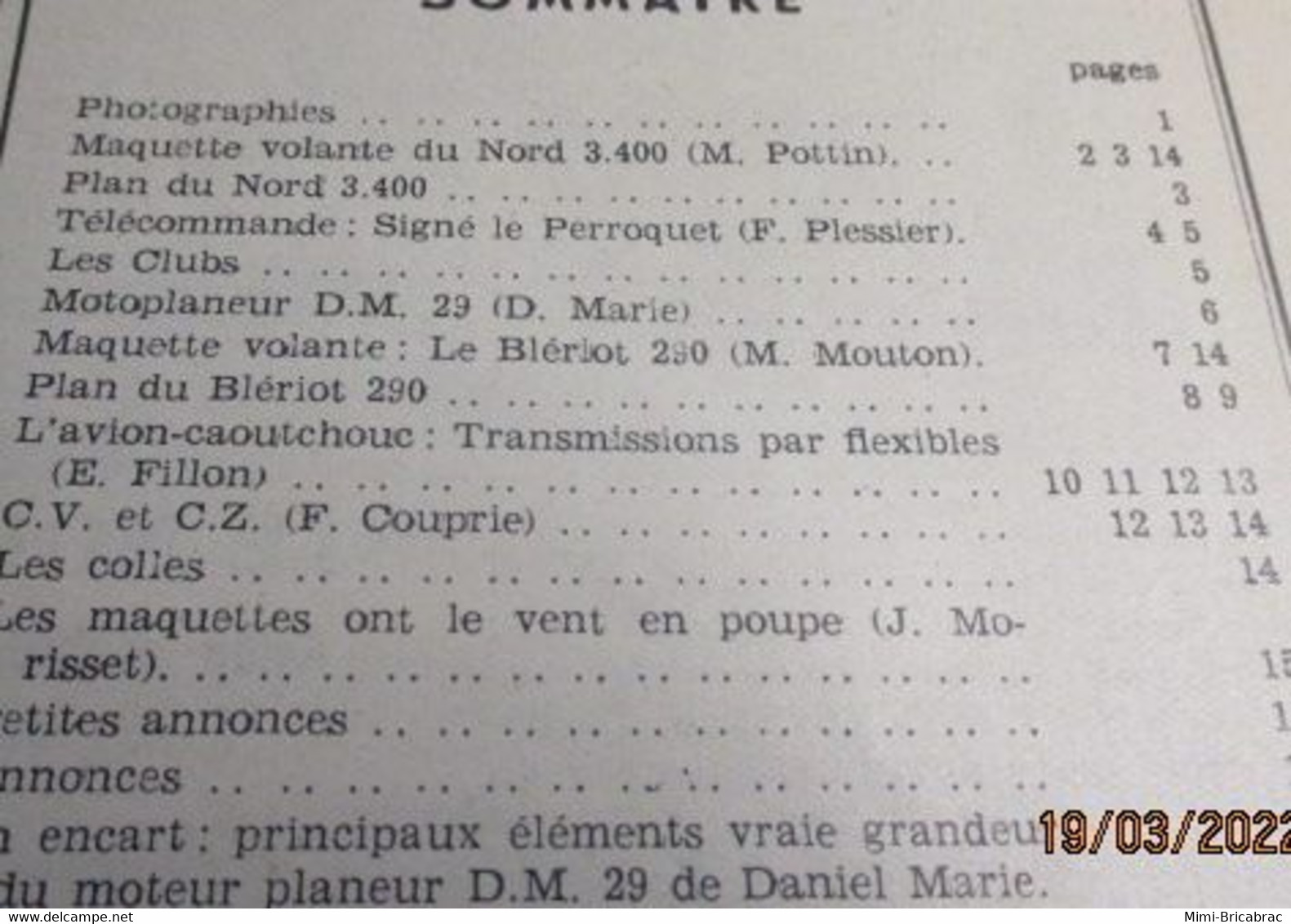 22-A 1e Revue De Maquettisme Années 50/60 : LE MODELE REDUIT D'AVION Avec Plan Inclus N°238 De 1959 - Avions & Hélicoptères