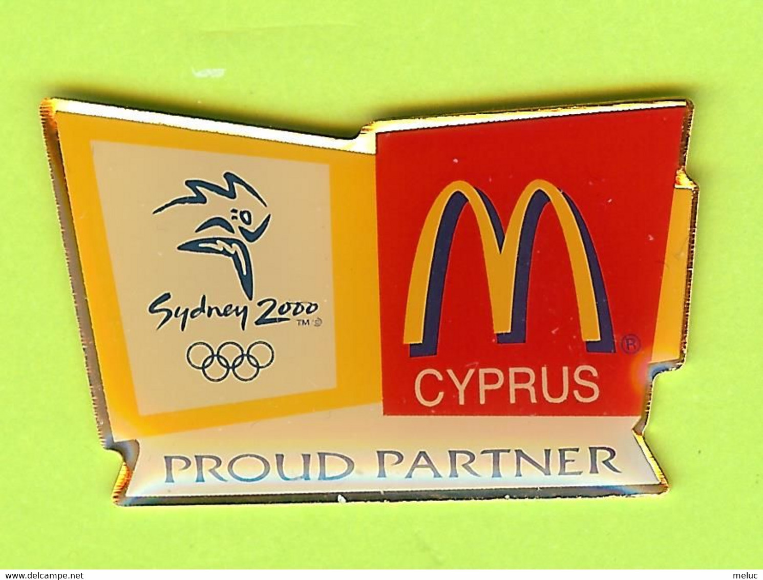 Pin's Mac Do McDonald's Cyprus JO Jeux Olympiques Sydney 2000 (Proud Partner) - 3K07 - McDonald's