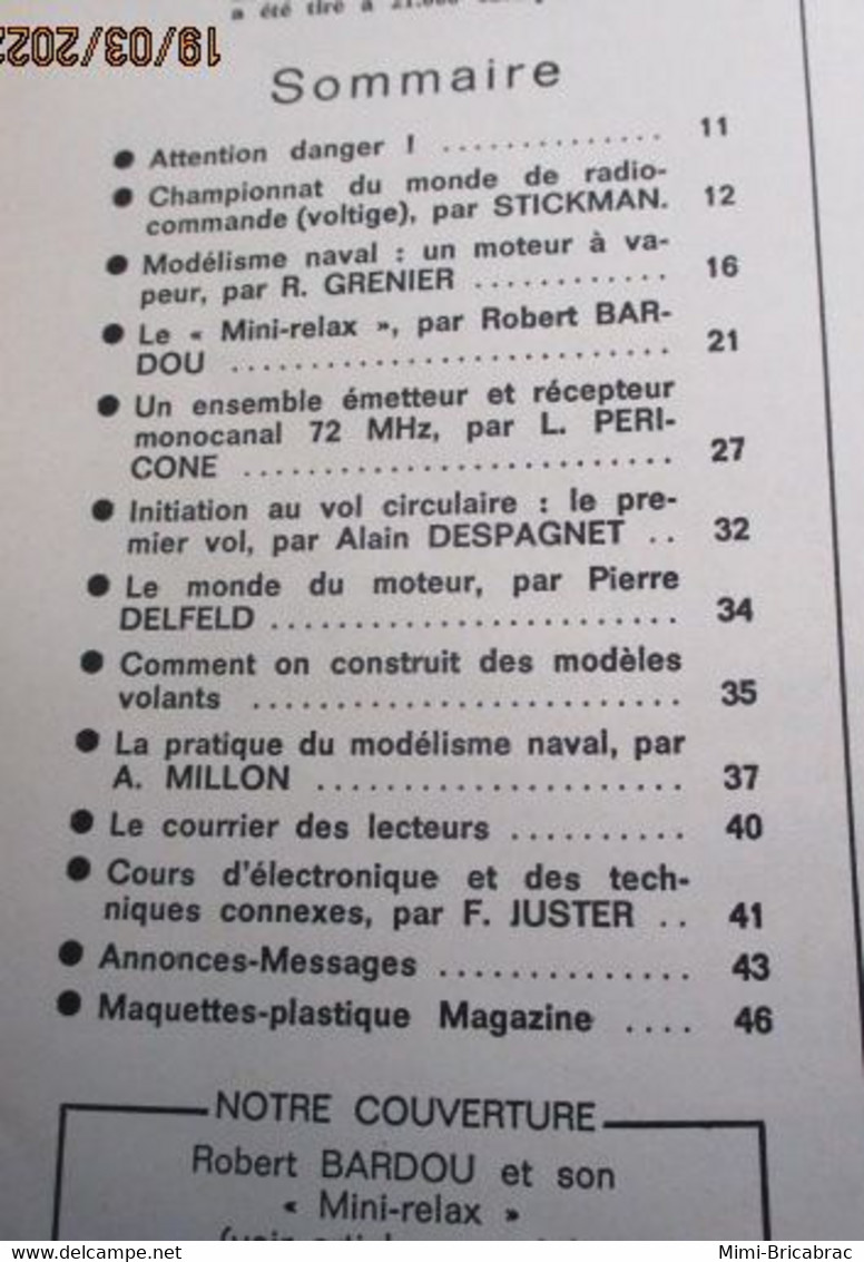 22-A REVUE RADIO-MODELISME  ELECTRONIQUE ANIMATION N°34 De OCTOBRE 69 , TRES BON ETAT , COMPLET - Modèles R/C