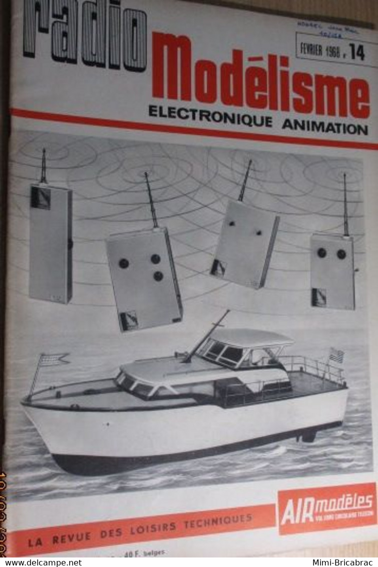 22-A REVUE RADIO-MODELISME  ELECTRONIQUE ANIMATION N°14 De FEVRIER 1968 , TRES BON ETAT , COMPLET - Modèles R/C