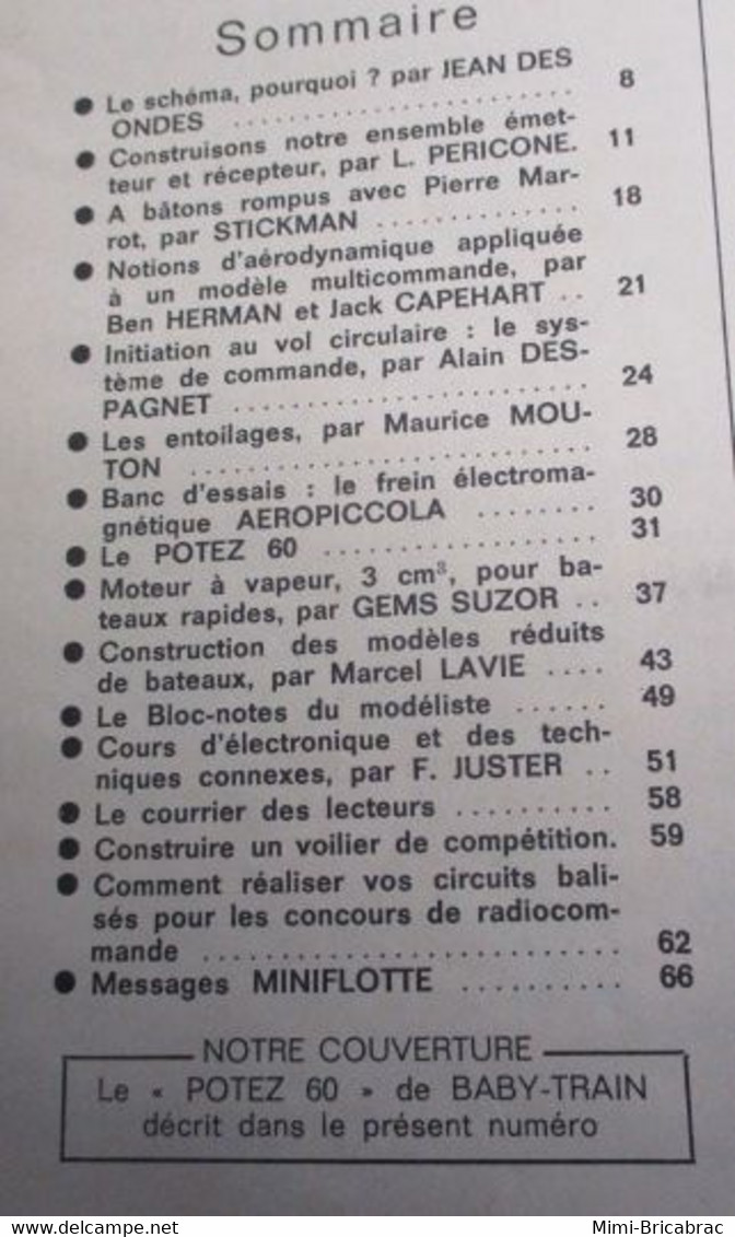 22-A REVUE RADIO-MODELISME  ELECTRONIQUE ANIMATION N°20/21 De AOUT SEPTEMBRE 1968 , TRES BON ETAT , COMPLET - R/C Modelbouw