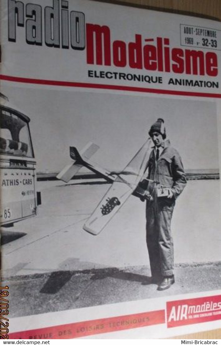 22-A REVUE RADIO-MODELISME  ELECTRONIQUE ANIMATION N°32/33 De AOUT SEPTEMBRE 1969 , TRES BON ETAT , COMPLET - R/C Modelle (ferngesteuert)