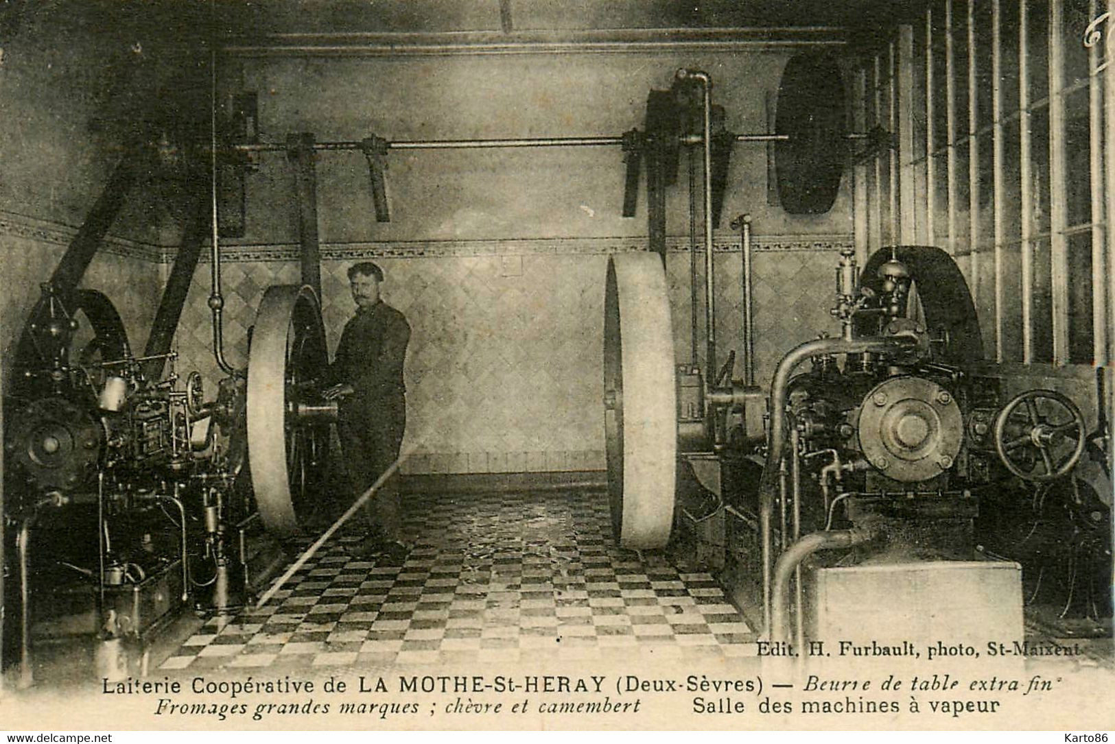 la mothe st heray * 10 CPA * la laiterie coopérative * thème lait milk fromagerie fromage