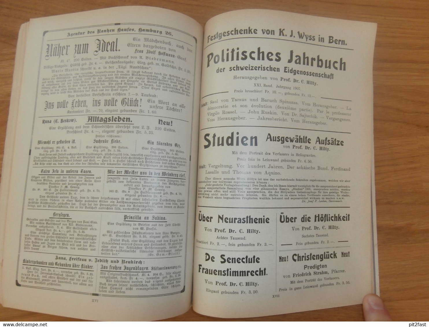 Schweizerischer Weihnachts-Katalog 1907/08 , Literatur- und Bücher Katalog , viel Reklame/ Werbung , Antiquariat , RAR !