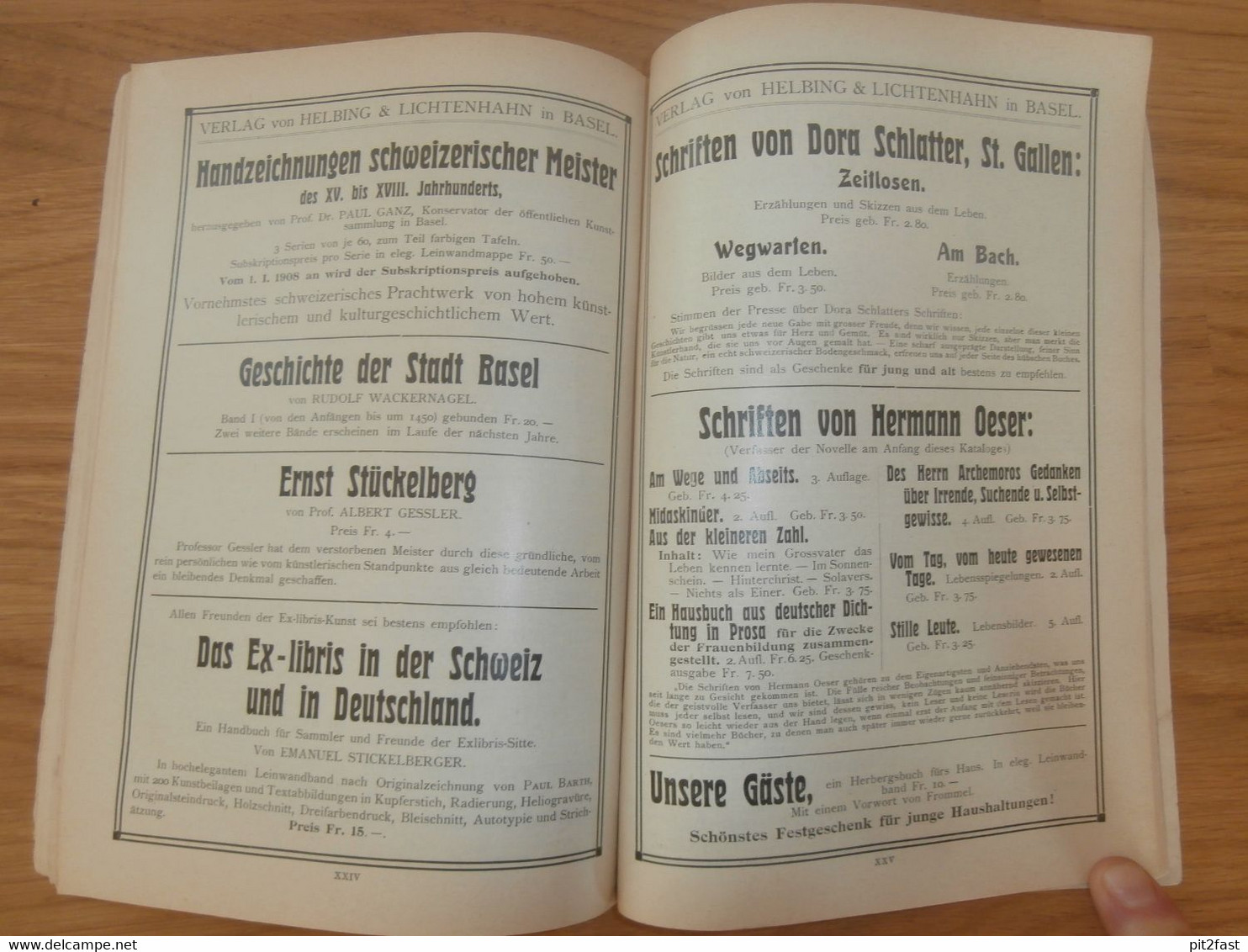 Schweizerischer Weihnachts-Katalog 1907/08 , Literatur- und Bücher Katalog , viel Reklame/ Werbung , Antiquariat , RAR !