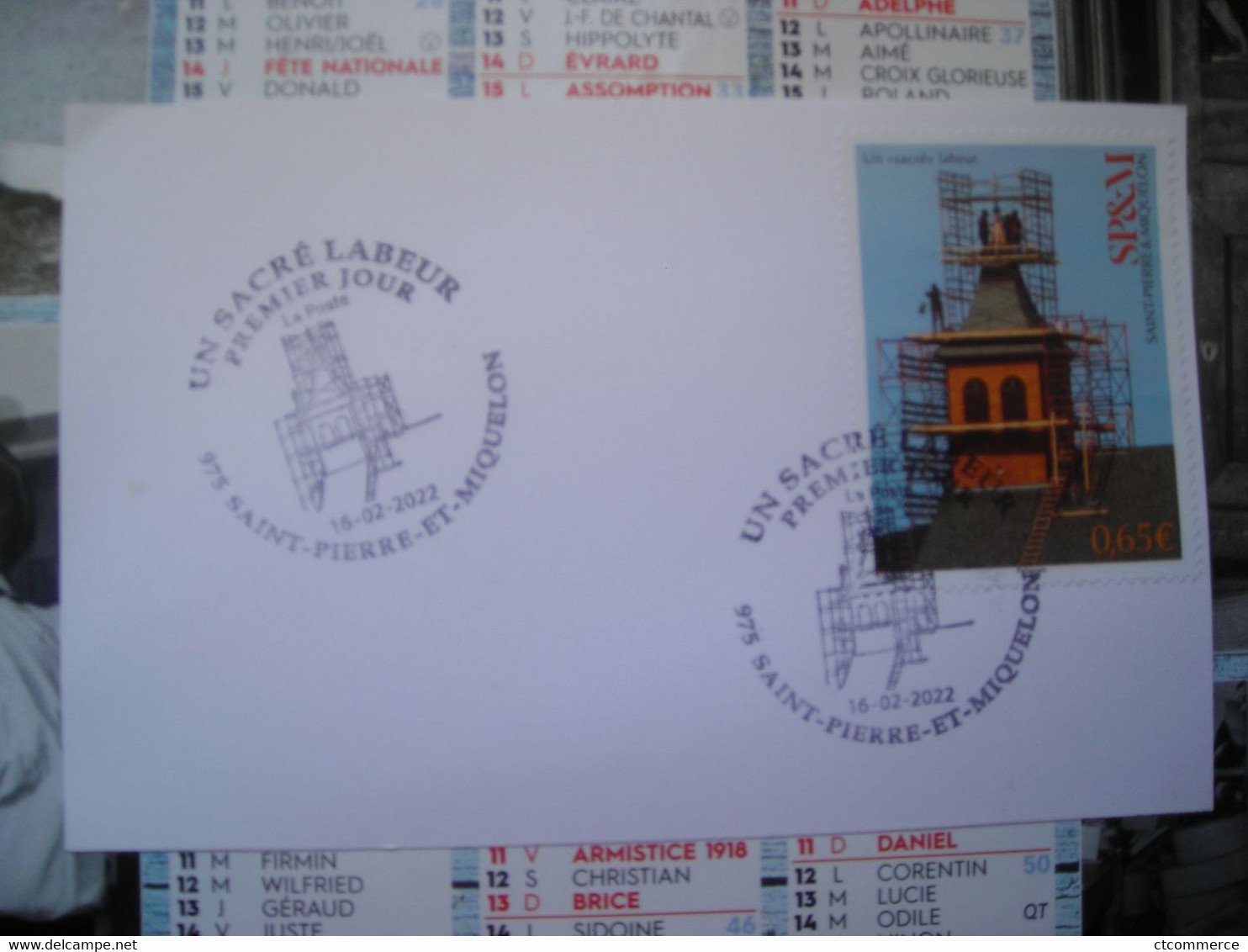 FDC St Pierre Et Miquelon Un Saceé Labeur - FDC