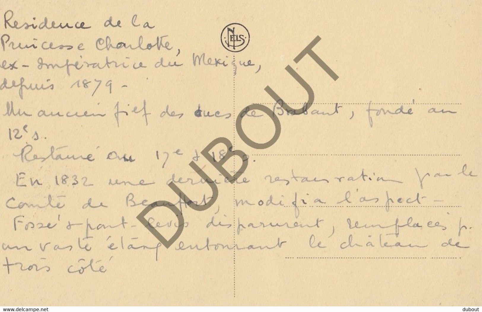 Postkaart/Carte Postale - MEISE - Château Royal De Bouchout (C1871) - Halle