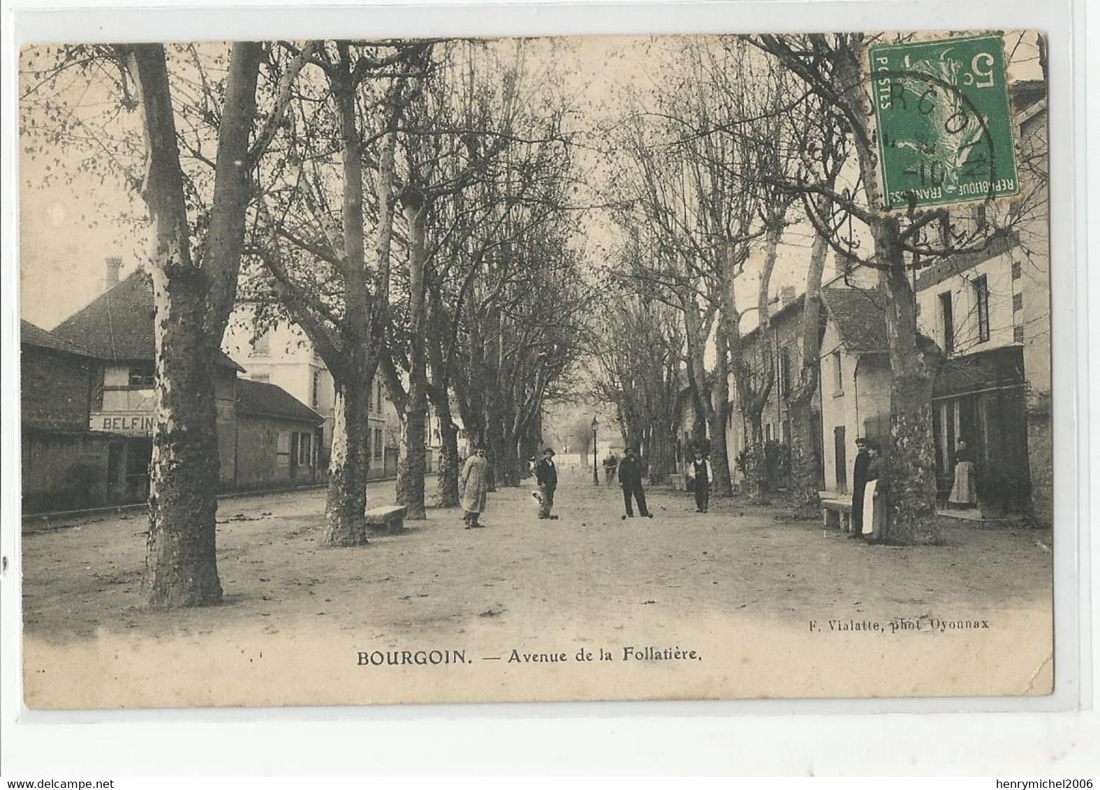38 Isère Bourgoin Avenue De La Follatière Jeux De Boules 1907 - Bourgoin