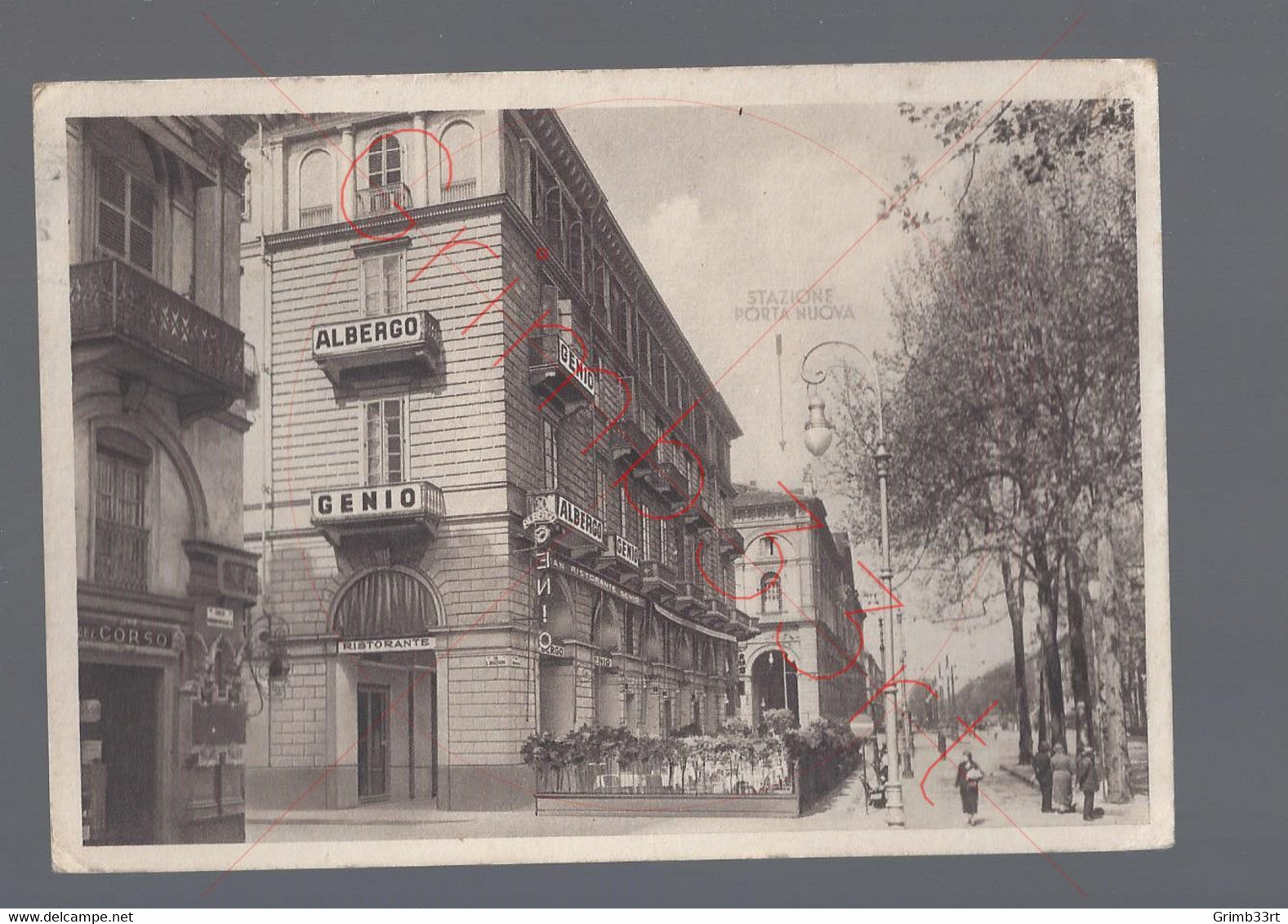 Torino - Albergo Ristorante Genio - Postkaart - Bar, Alberghi & Ristoranti