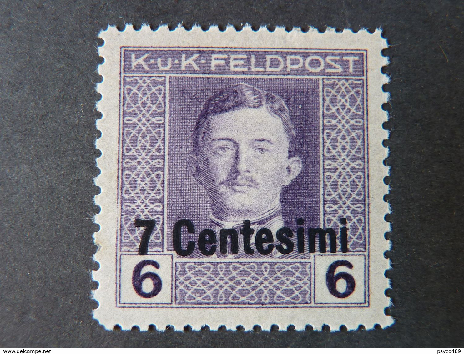 ITALIA Occupazione Austriaca -1918- "Francobolli D'Austria Ung. Sopr." C. 7 Su 6 + Varietà Perf. 12x11 1/2 MH* - Occ. Autrichienne