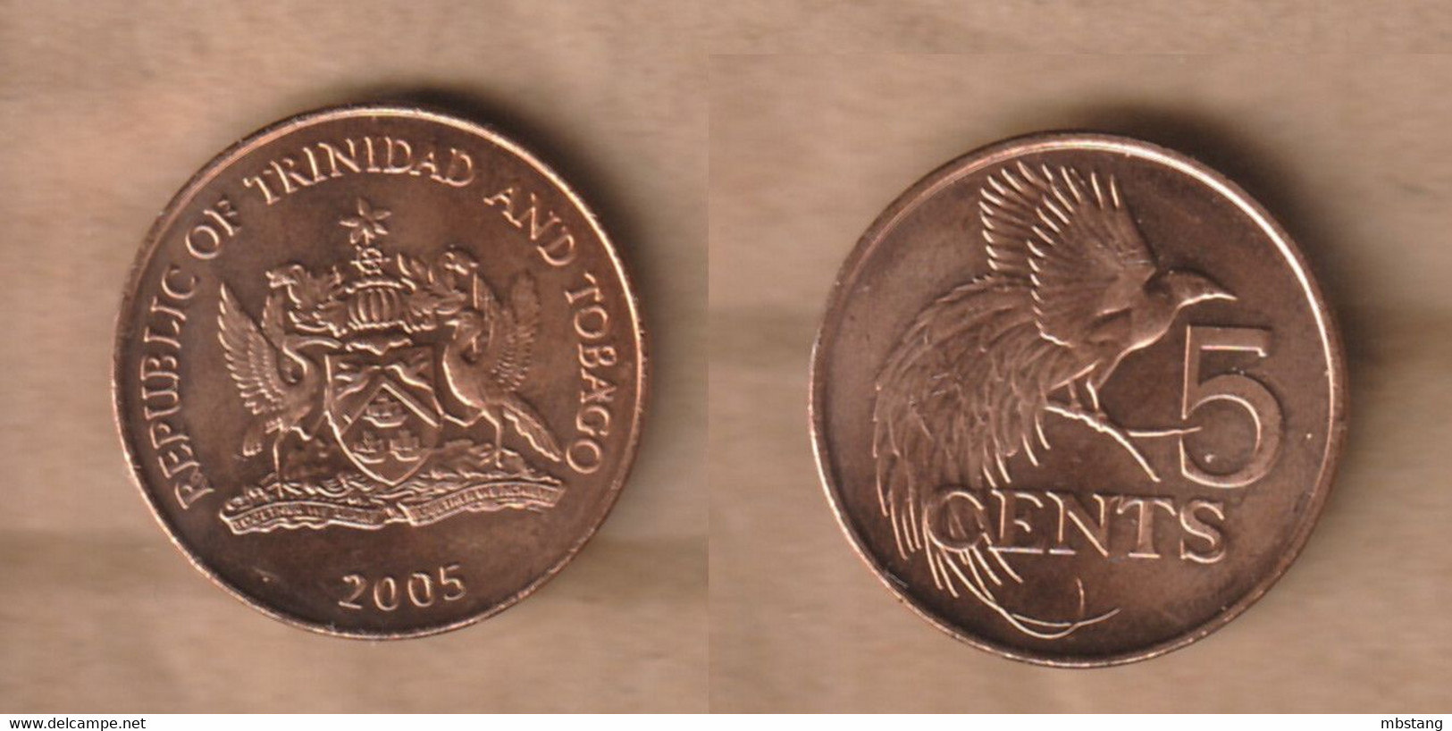 TRINIDAD Y TOBAGO 5 Cents 2005 Bronze • 3.24 G • ⌀ 21.21 Mm KM# 30, Schön# 29 - Trinidad Y Tobago