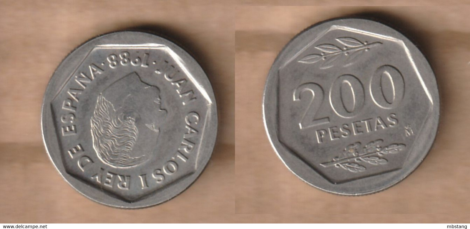 ESPAÑA  200 Pesetas  1988  8.5 G • ⌀ 22 Mm KM# 829, Schön# 58 - 200 Pesetas