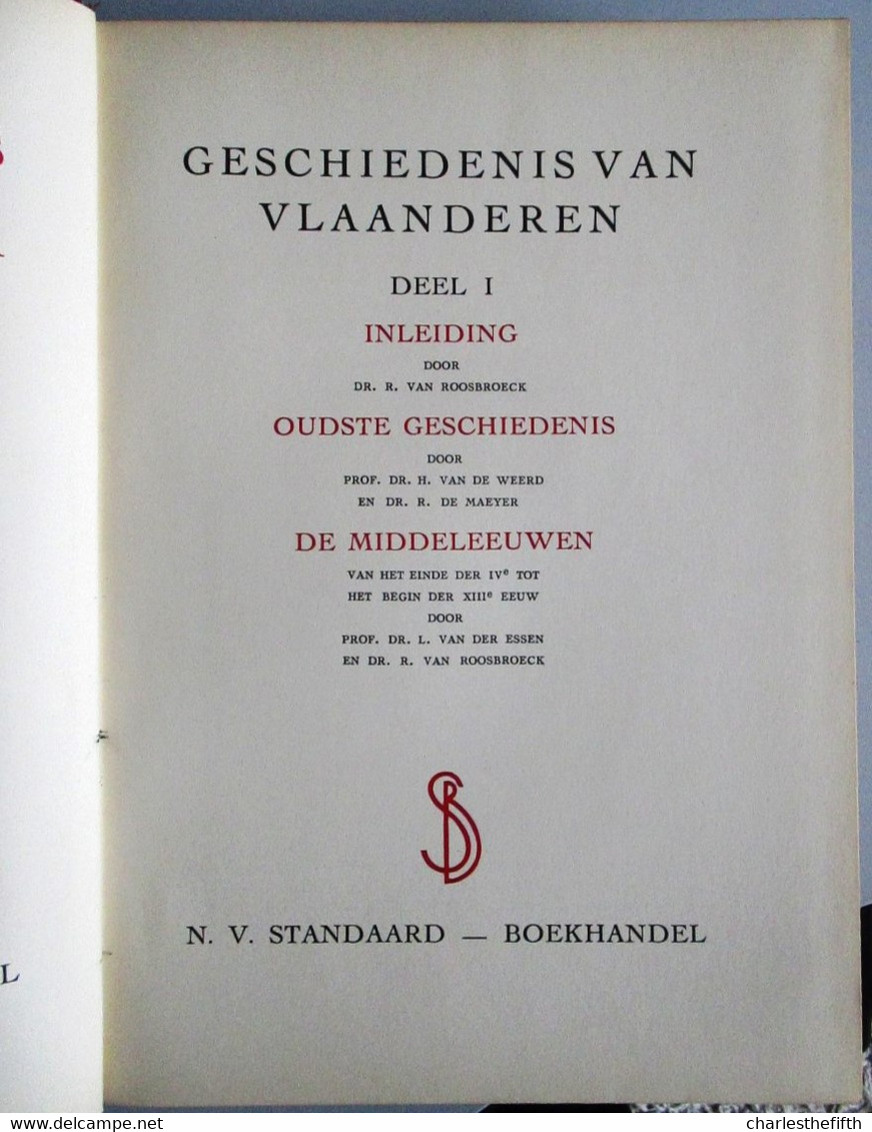 COMPLEET IN 5 VOLUMES * GESCHIEDENIS VAN VLAANDEREN * 1936 - ZEER VEEL ILLUSTRATIES - Anciens