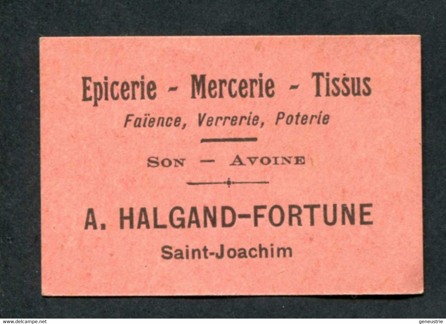 Jeton-carton De Nécessité "Bon-Prime - Epicerie-Mercerie A. Halgand-Fortune à Saint Joachim (Loire-Atlantique) - Monétaires / De Nécessité