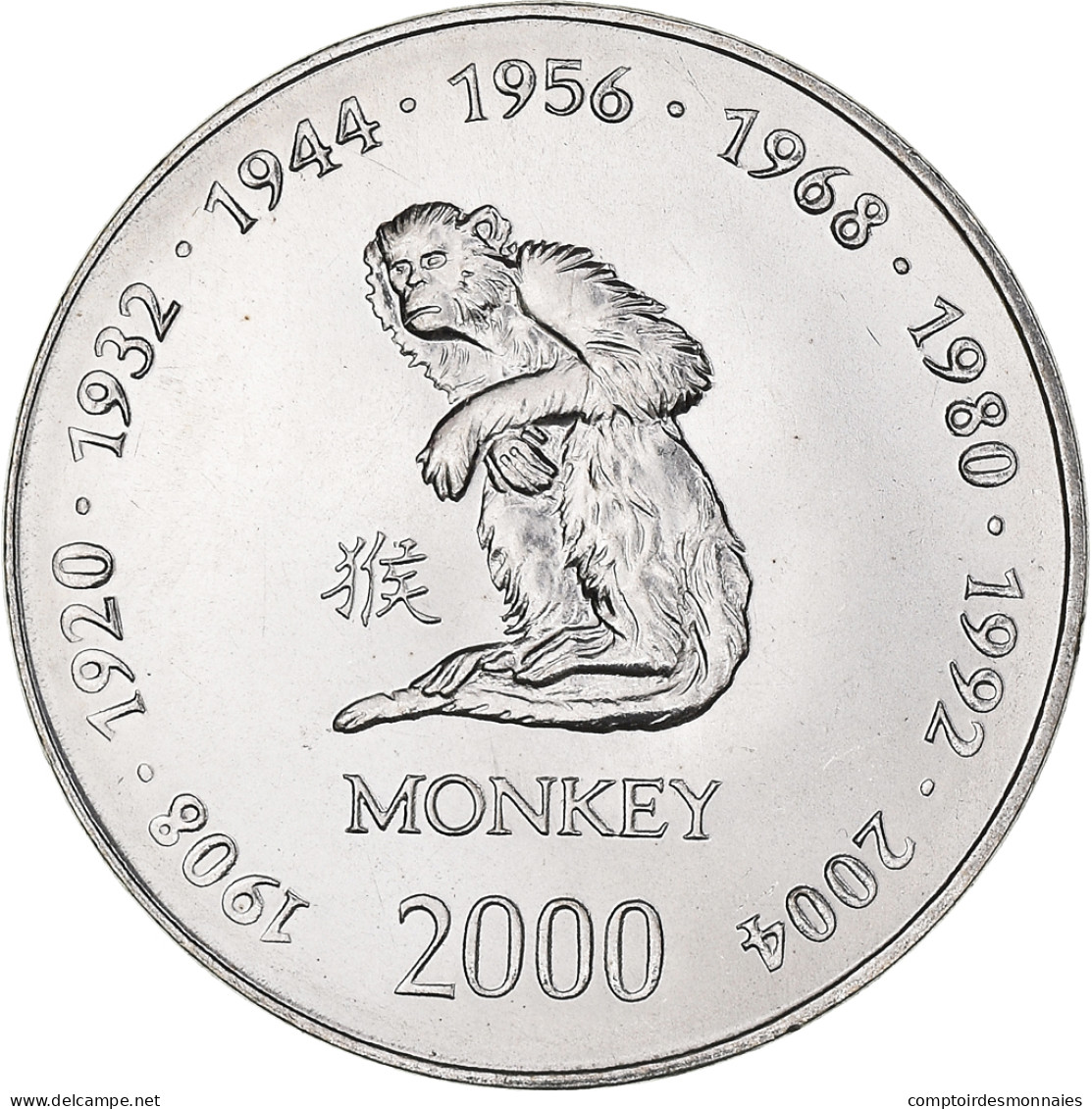Monnaie, Somalie, 10 Shillings / Scellini, 2000, SPL, Nickel Clad Steel, KM:98 - Somalia