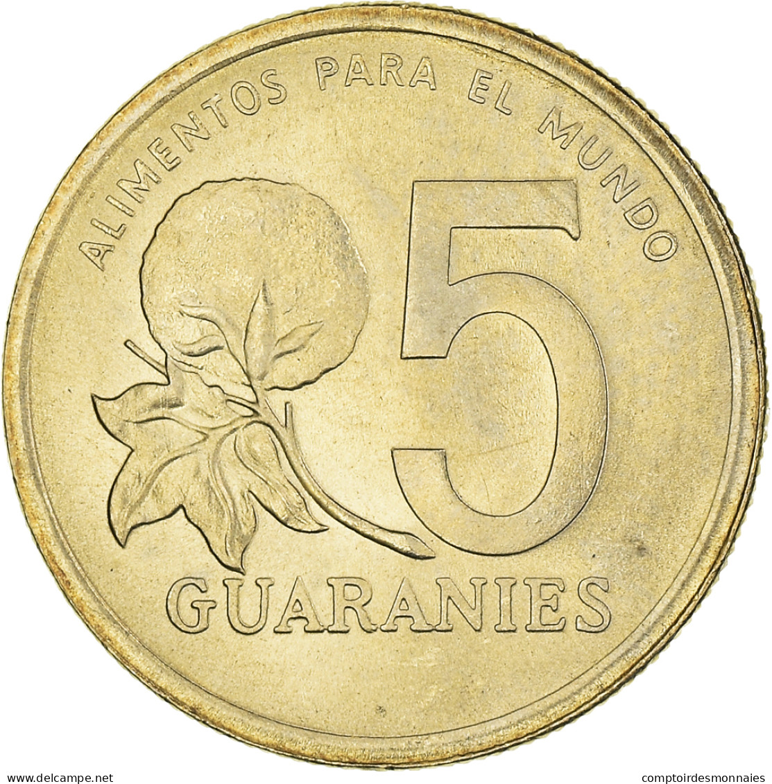 Monnaie, Paraguay, 5 Guaranies, 1992, SUP+, Nickel-Bronze, KM:166a - Paraguay