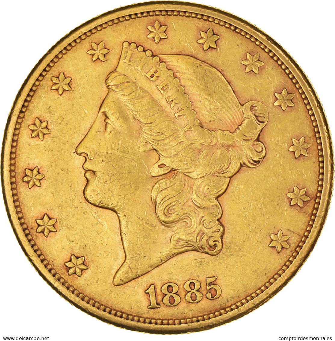 Monnaie, États-Unis, Liberty Head, $20, Double Eagle, 1885, U.S. Mint, San - 20$ - Double Eagles - 1877-1901: Coronet Head  (Testa Coronata)